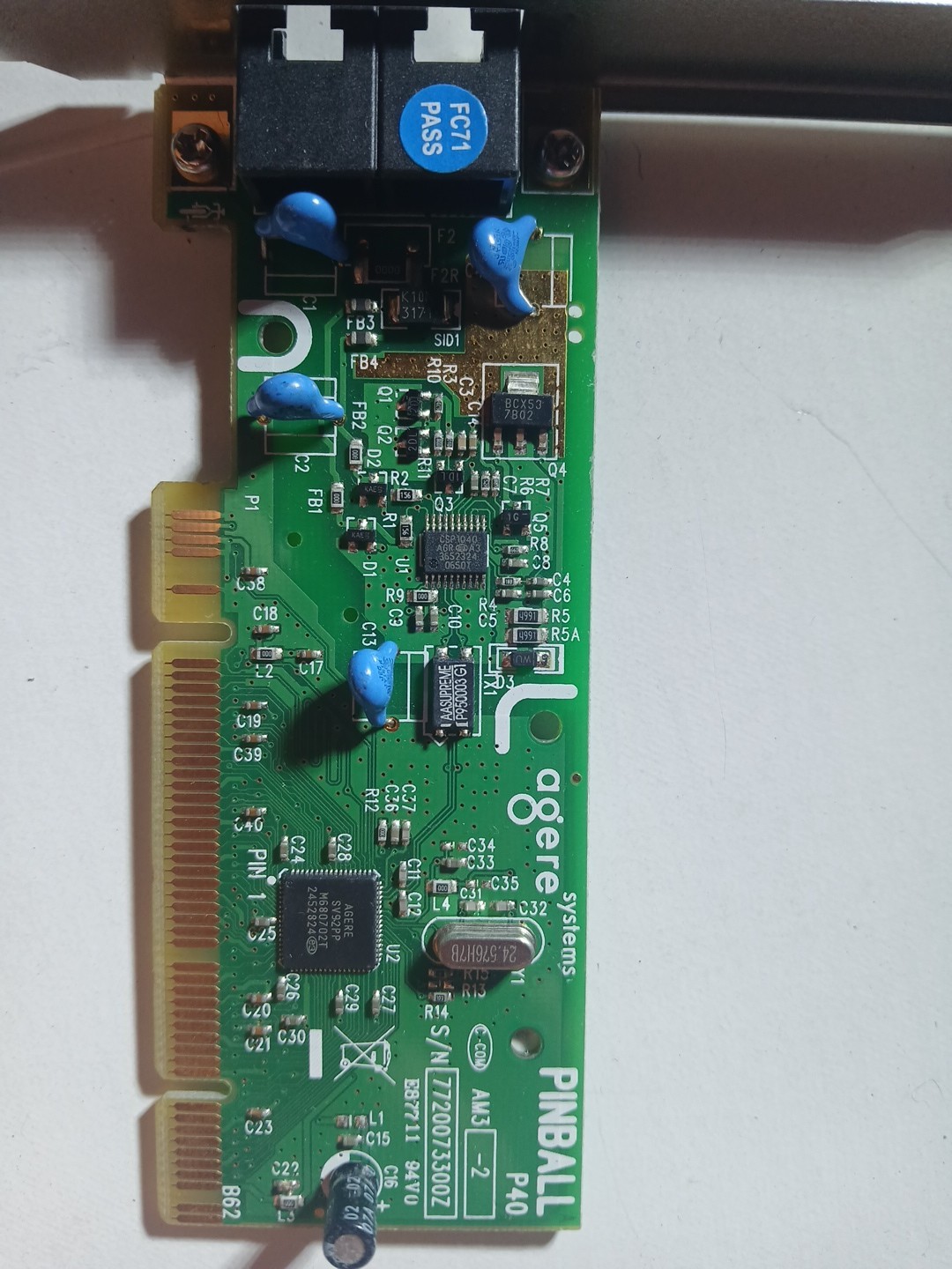 Agere Systems Pinball P40 56K PCI internal modem card