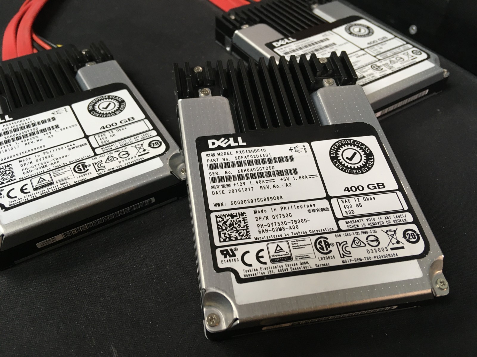 *LOT OF 3* DELL 400GB 2.5" 12G SAS SSD PX04SHB040 DP/N 0YT53C *512 FORMAT