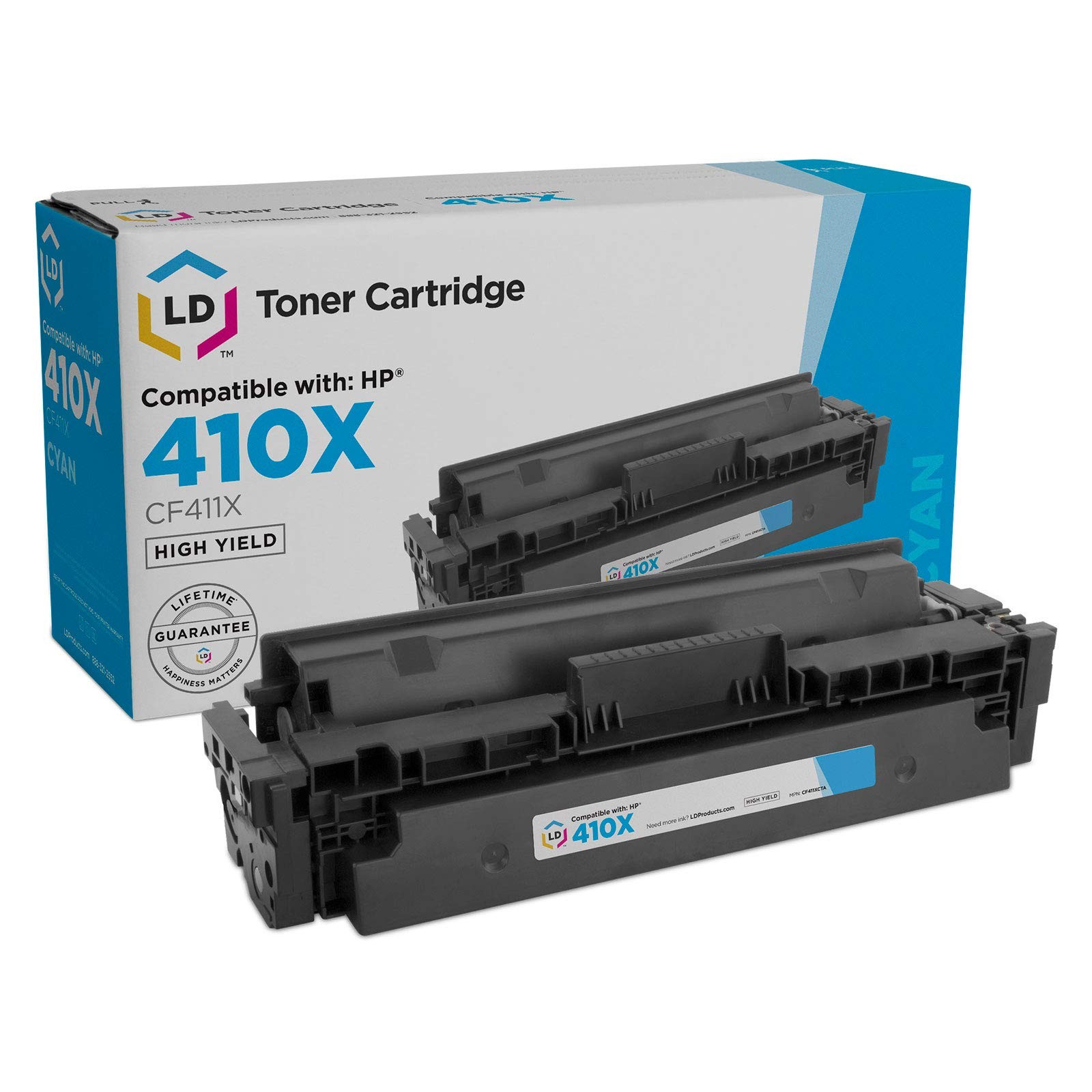 LD Products Compatible Toner Cartridge Replacement HP 410X CF411X HY Cyan
