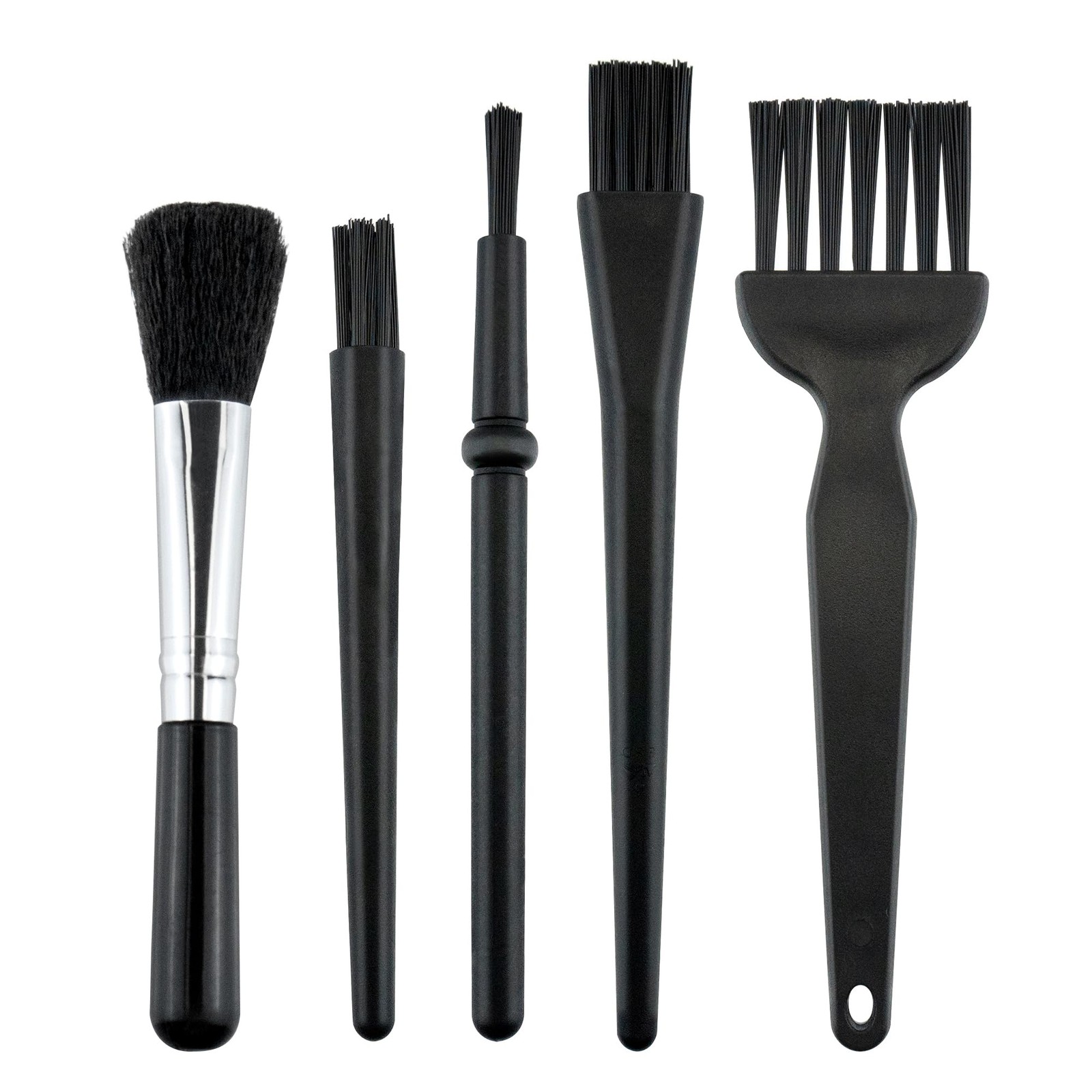 Juxiamal 5 PCS Mini Keyboard Cleaning Brushes Kit, PP Handle Nylon Anti Black