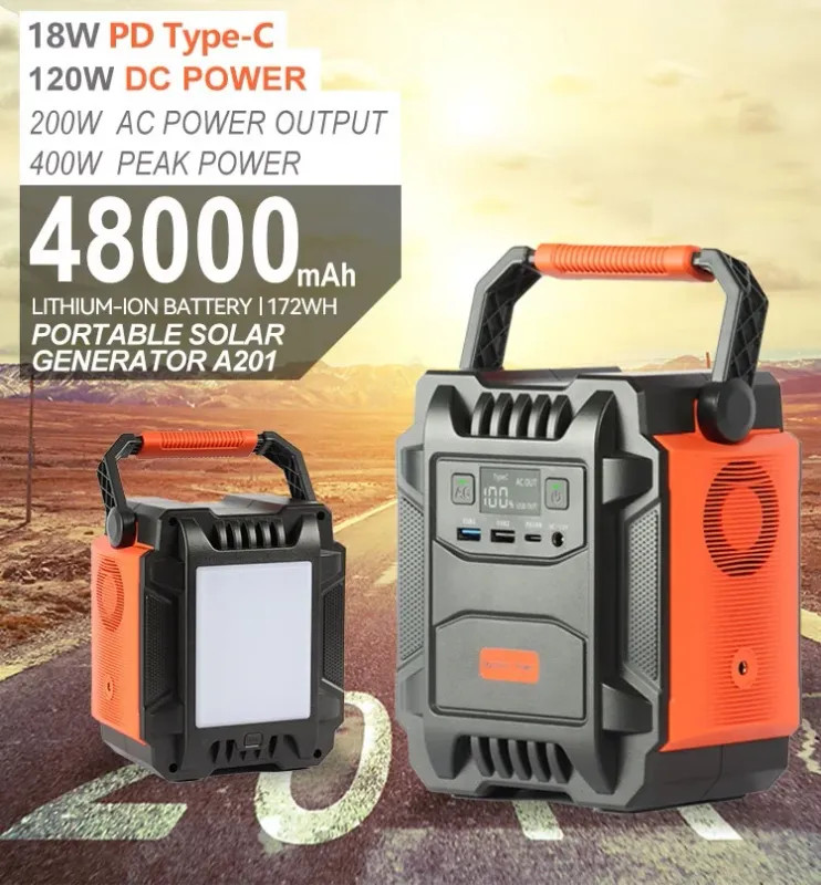 FlashFish A201 Portable Power Station 200W 172Wh Solar Generator Camping Backup