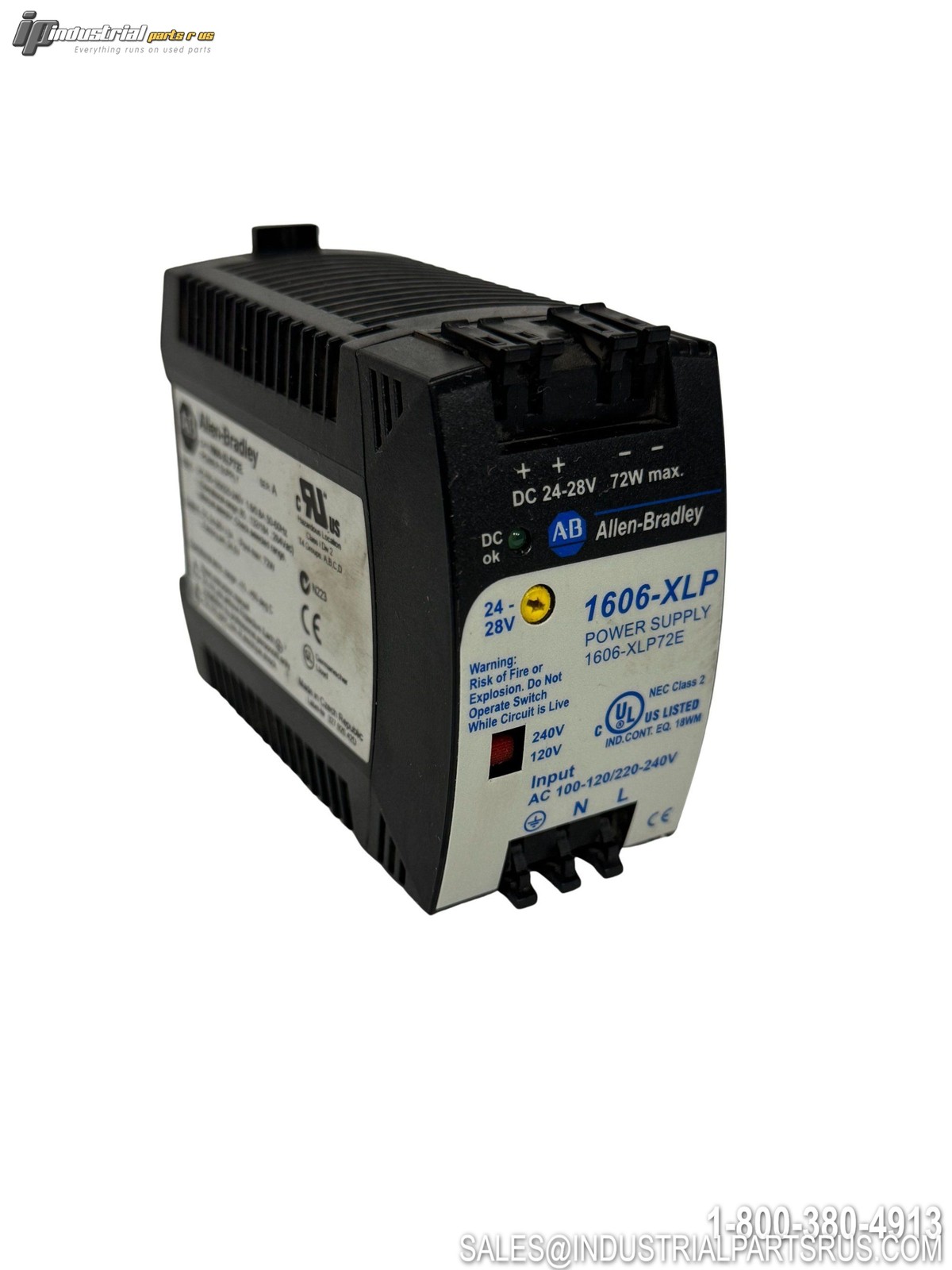 Allen-Bradley 1606-XLP72E DIN Rail Power Supply 72W 24VDC Industrial
