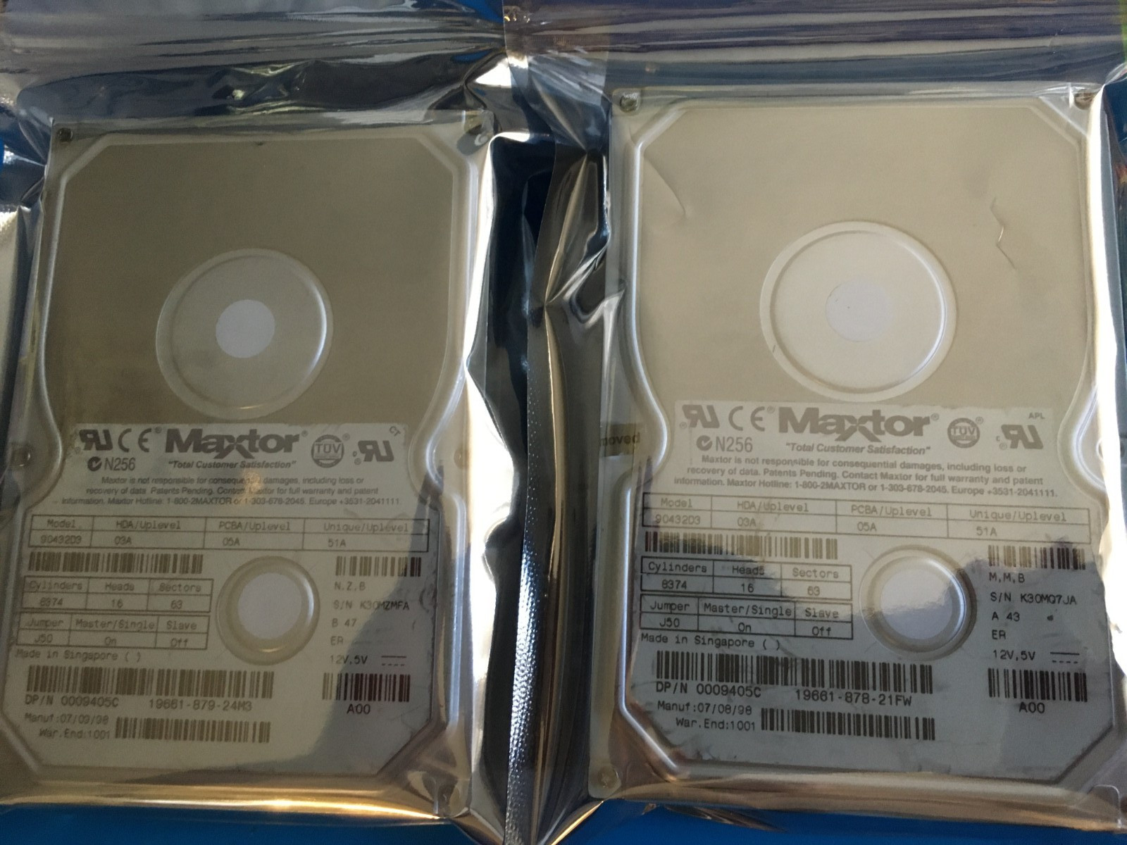 2 Maxtor Hard Disk Drives IDE 90432D3 Dell p/n 0009405C 6.5GB IDE Tested