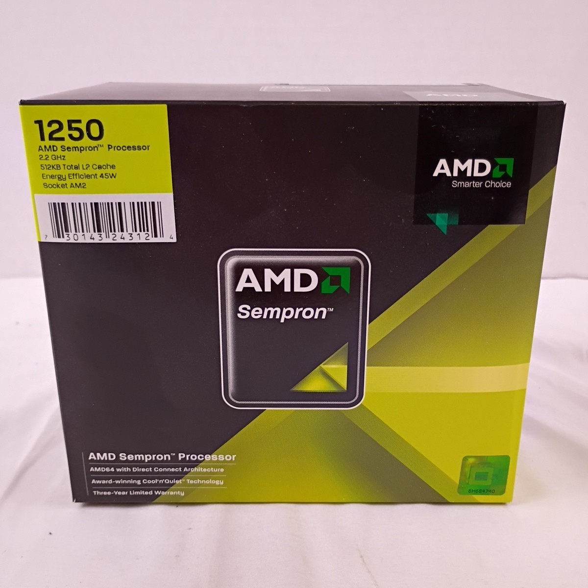 AMD Sempron Processor 1250 2.2 GHz 512KB Total L2 Cache Socket AM2 New in Box