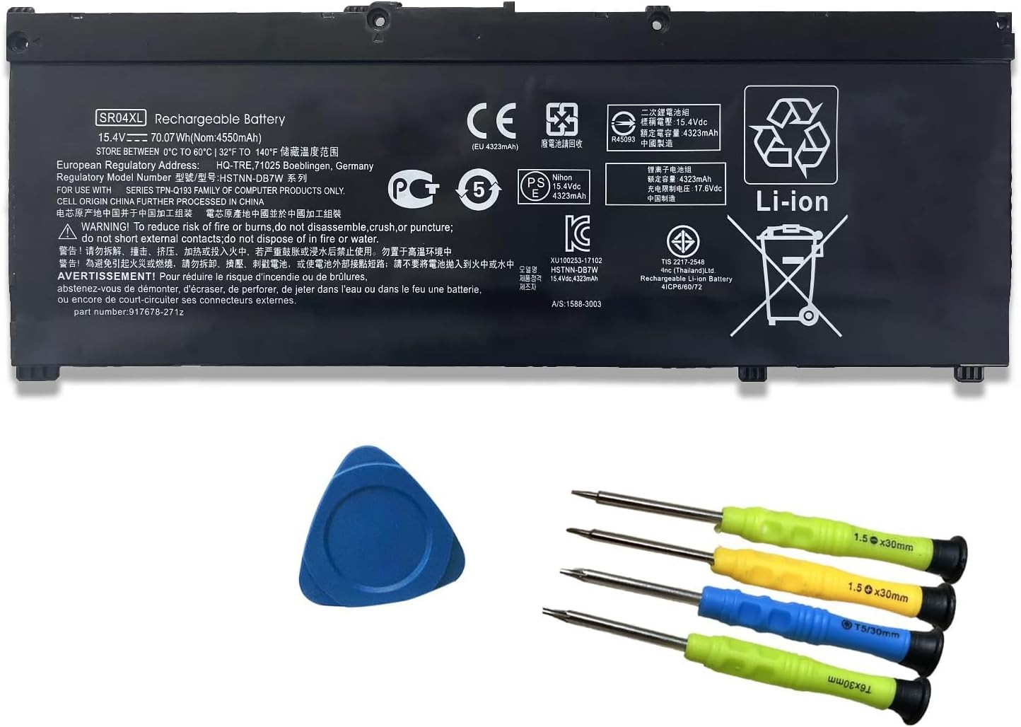 SR04XL SR03XL 917724 855 Laptop Battery for HP Omen 15 15 CE0XX 15 DC0XX Series