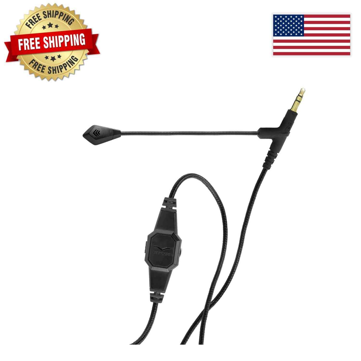 BoomPro Microphone for Gaming & Communication | 3.5mm Jack | Flexible Design