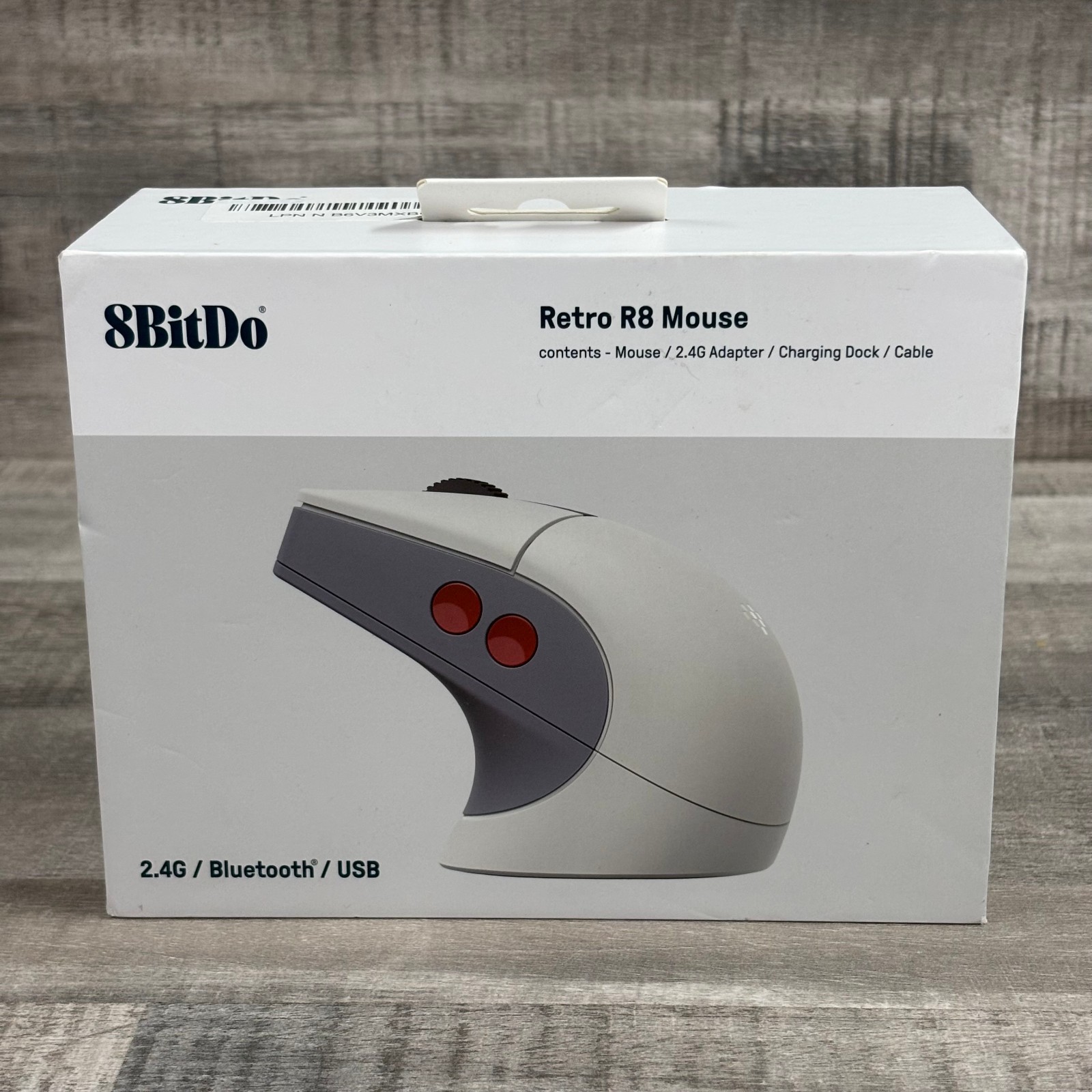 Retro Mouse 8Bitdo R8 with Charging Dock 3395 PAW Optical Sensor