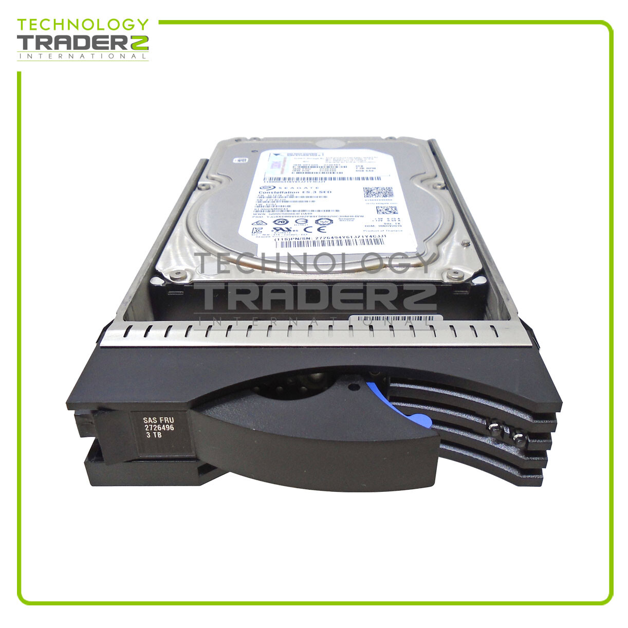 2726496 IBM 3TB 7.2K 6G SAS 3.5'' SED Hard Drive ST3000NM0043 **Pulled**