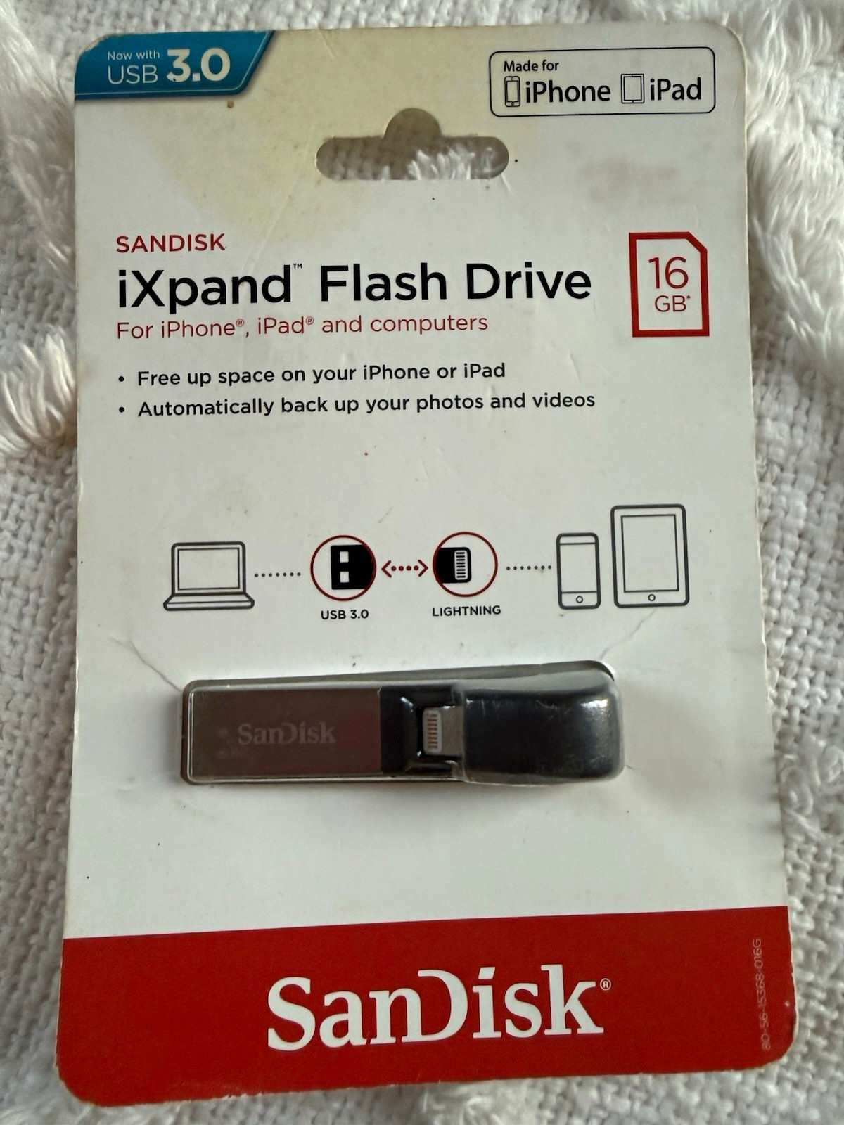 SanDisk iXpand 16GB Dual-Drive USB 3.0/Lightning Flash Drive iPhone/iPad