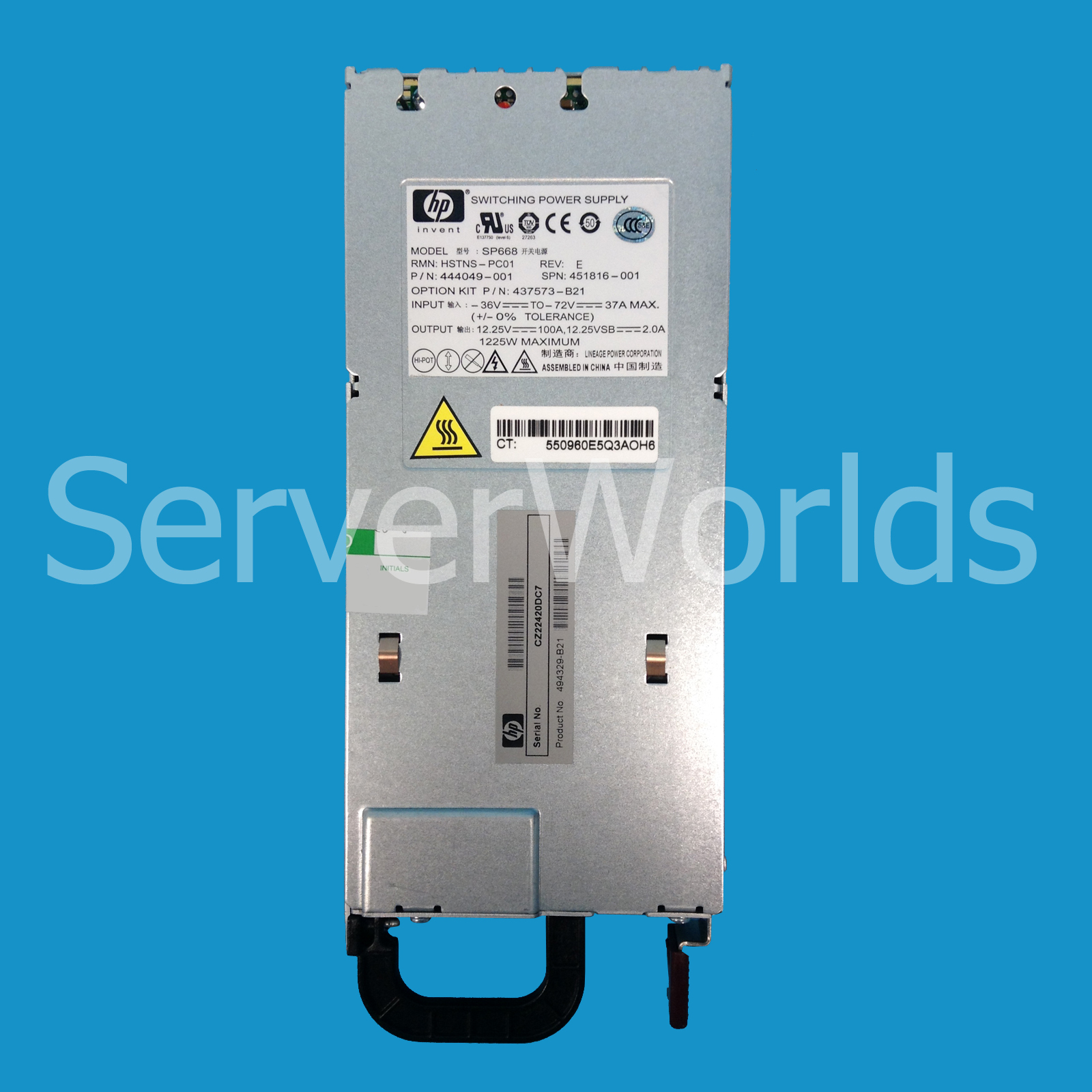 HP DL380 G6 DL385 G6 12V 4DC 1200W Power Supply 451816-001 437573-B21 444049-001