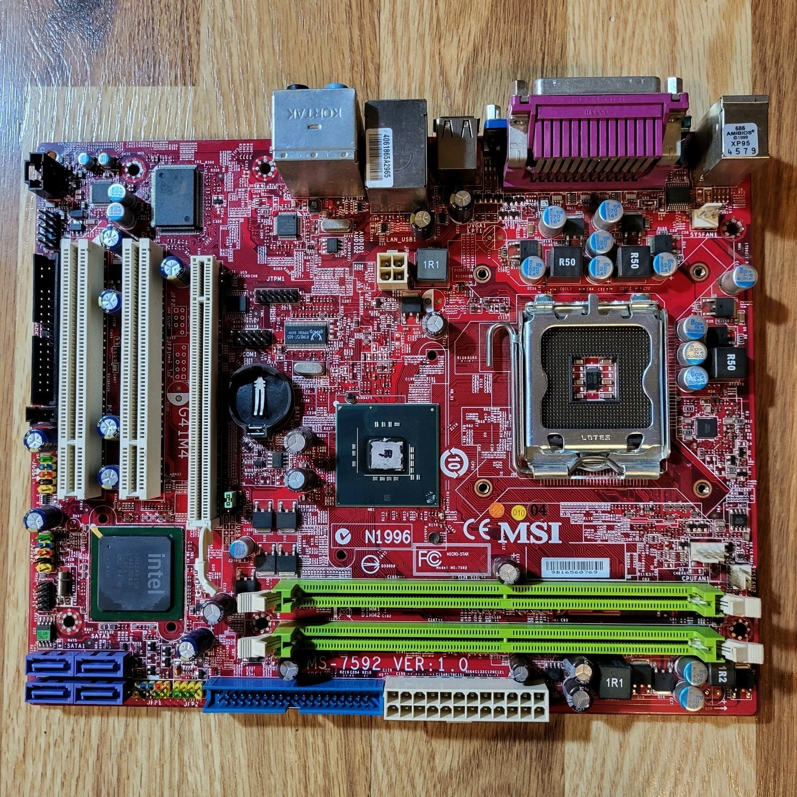 MSI MS-7592 Ver. 1.0 Motherboard DIMM2 G41M4-F Untested Parts Repair Scrap