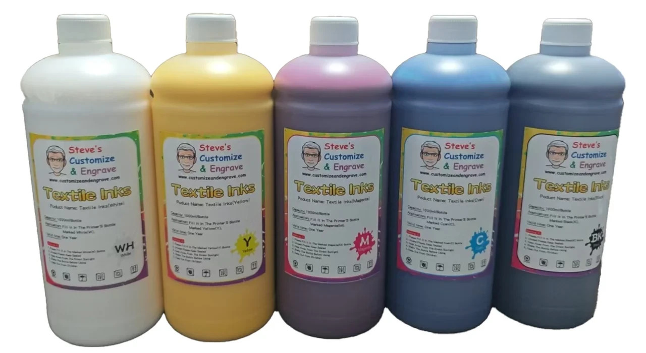 White Textile Garment Ink For Epson Printheads DTG Printers 1000ml Florida Ship