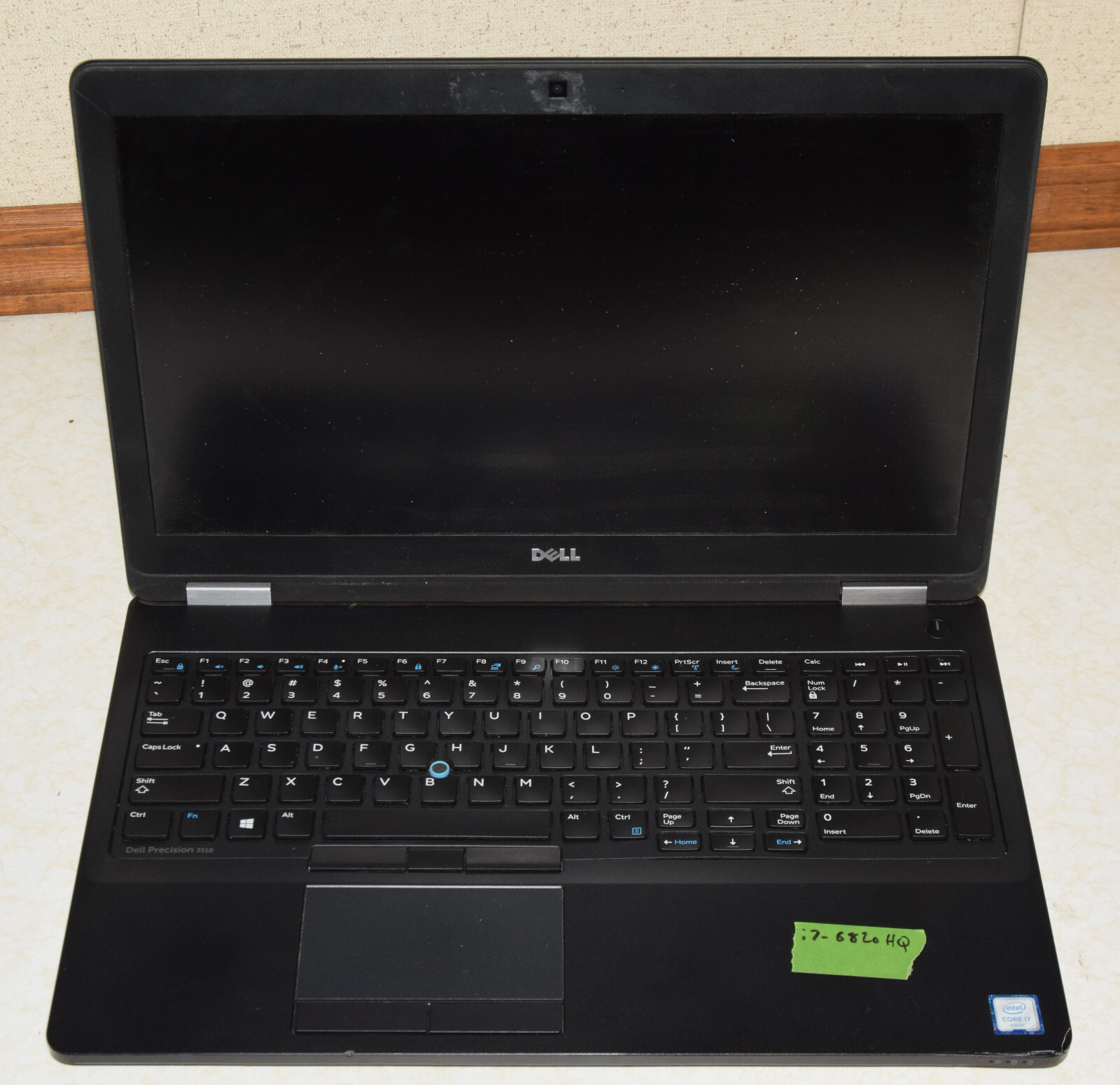DAMAGED Dell Precision 3510 15.6" Laptop i7-6820HQ Incomplete AS IS Parts Repair