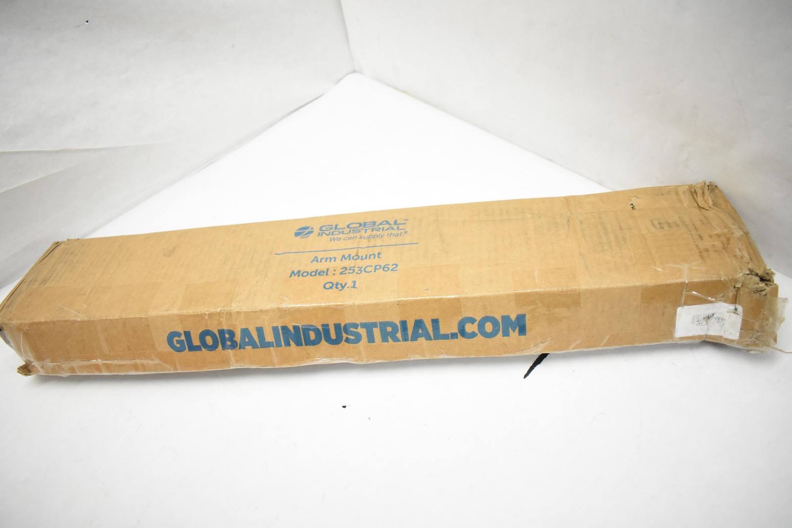 Global Industrial Arm Mount Model 253CP62 Black Metal Bracket Open Box Mounting