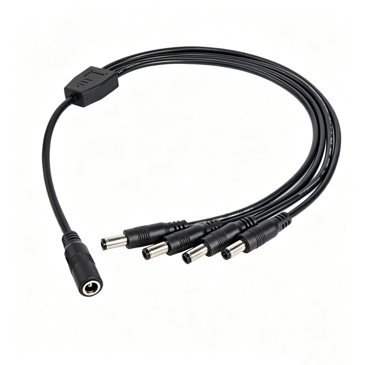 4-Plug Tip Splitter 4-Way Power Cord Cable for Amcrest 4-Camera 960H, 720p/1080p