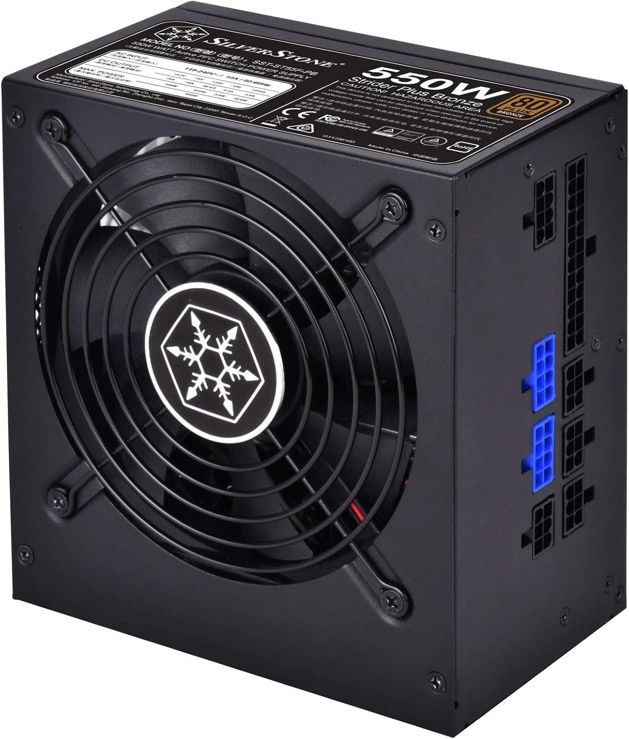 SilverStone Technology 550 Watt ATX Power Supply 80 Plus Bronze with 100% Modula