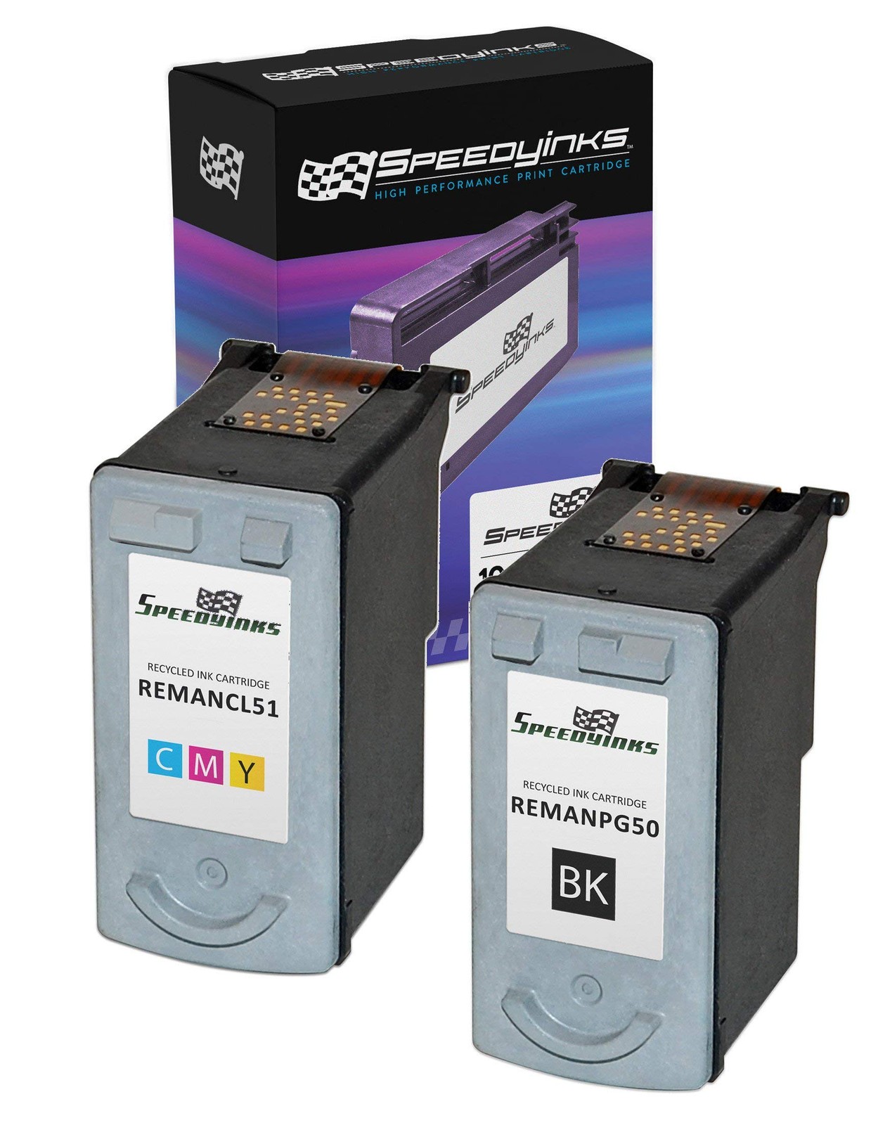 2PK Reman PG50 CL51 for Canon PG-50 CL-51 Ink Cartridges PIXMA iP6210D MP460 300