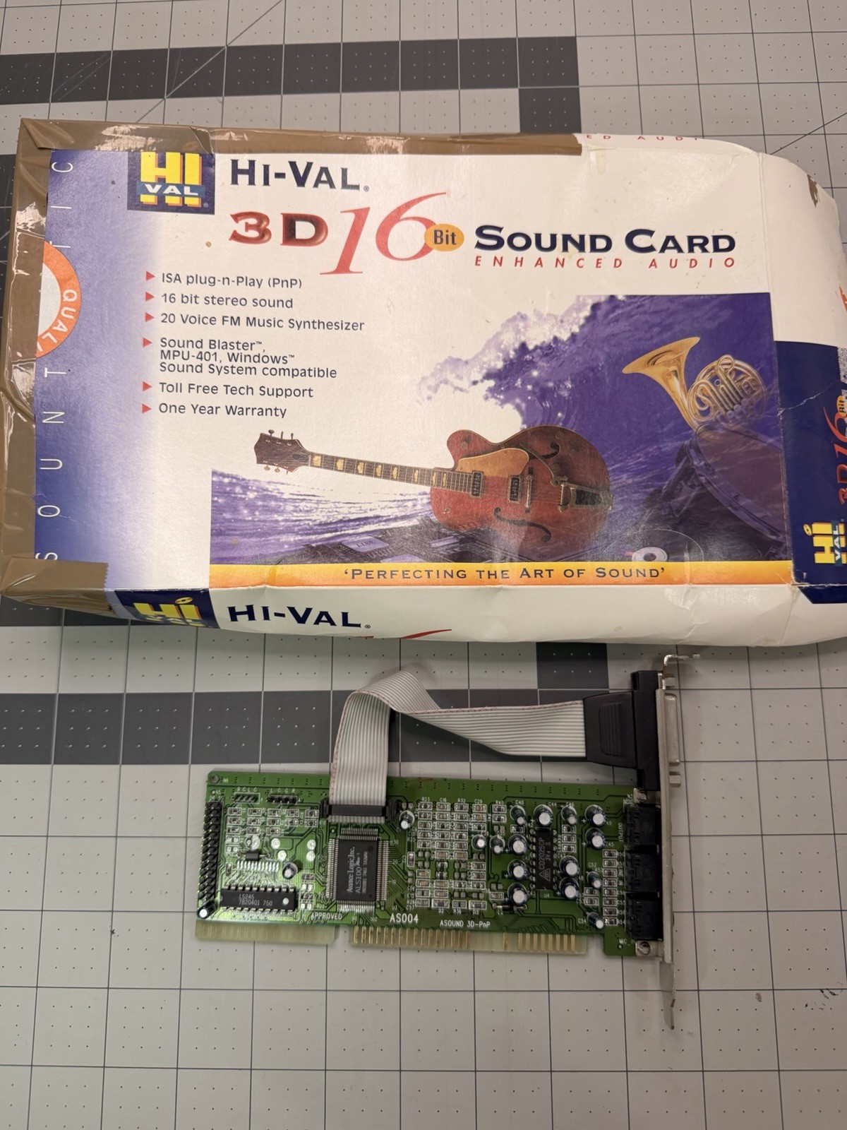 Vintage Hi-Val 3D 16 Bit ISA Sound Card Avance Logic ALS100 Plus ASOUND 3D-PnP