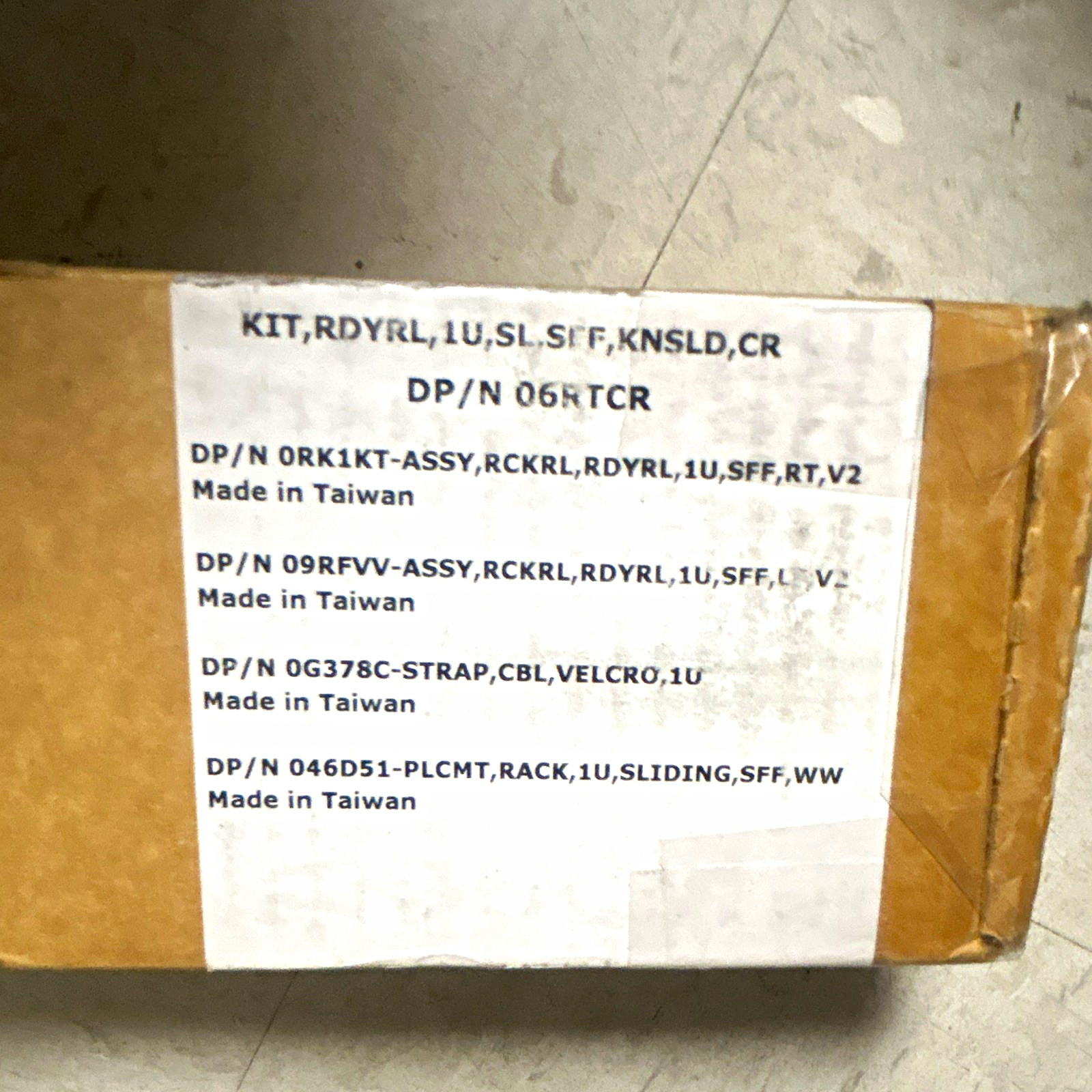 Dell ReadyRails 1U Sliding Rail Kit DP/N 06RTCR