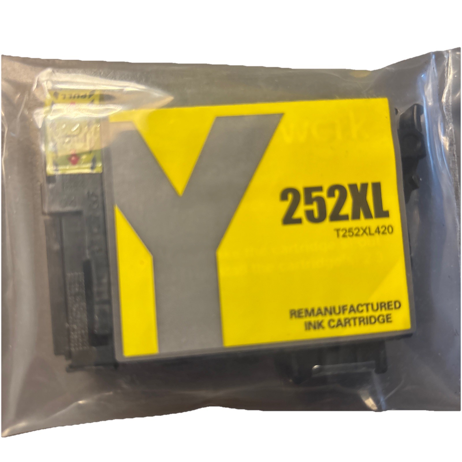 EPSON 252XL YELLOW INK CARTRIDGE - T252XL420 - Sealed Non OEM