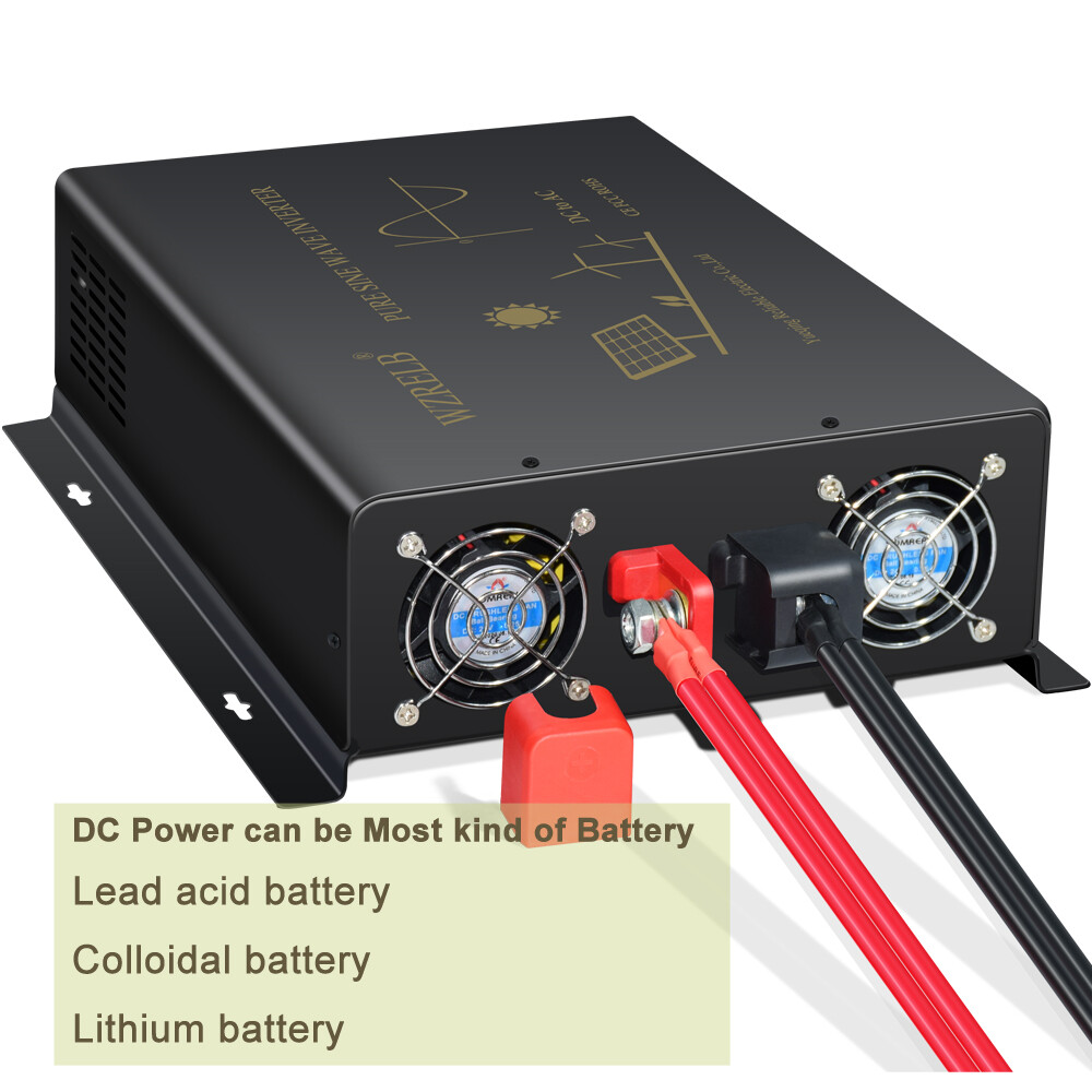 3000W Power Converter 48V 120V Pure Sine Wave Inverter Car Truck Solar 2.4A USB