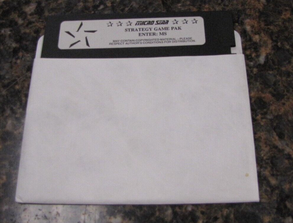 Vintage Micro Star Strategy Game Pak Floppy Disk