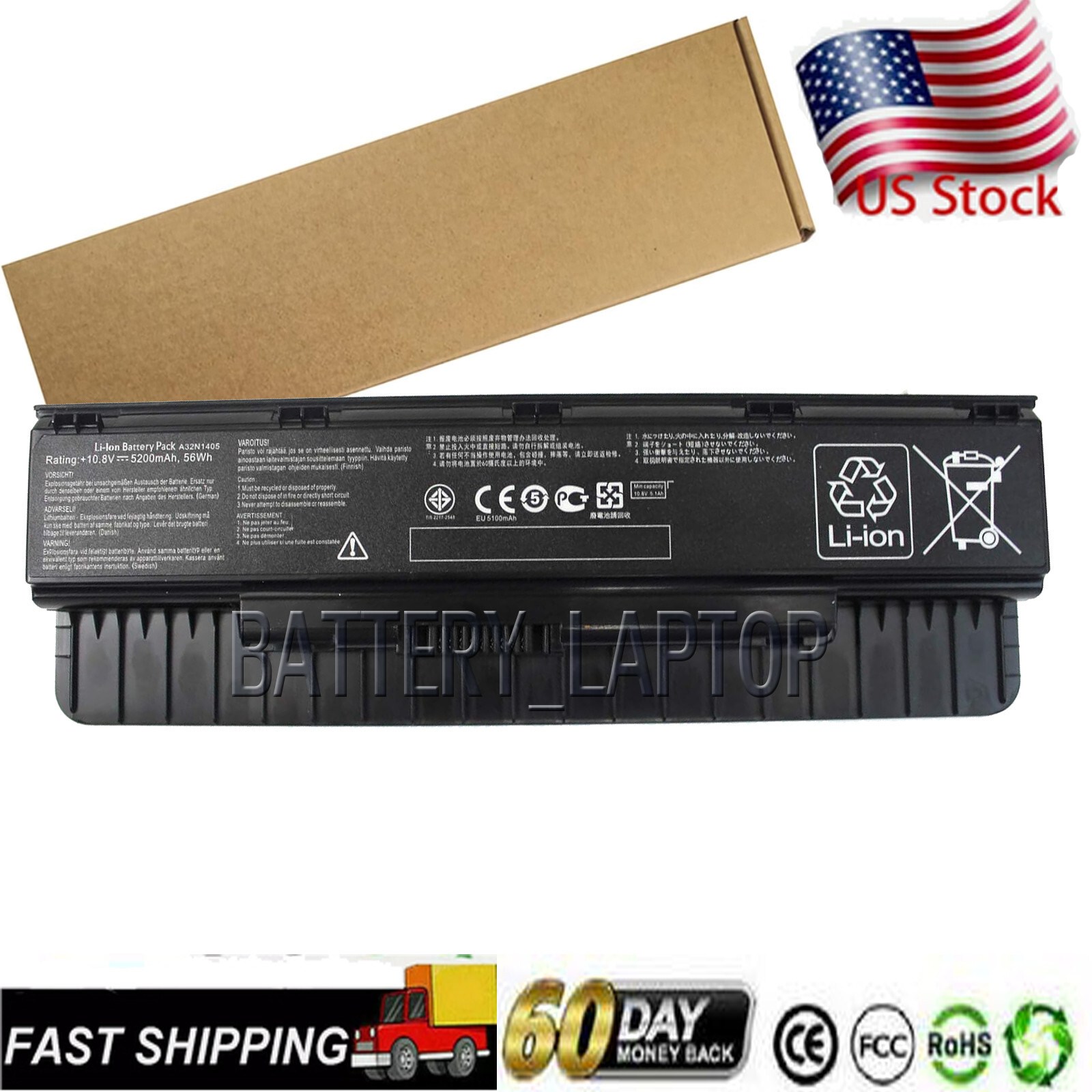 A32N1405 Battery For Asus ROG G551 G551J G551JK G551JM G581JM G771 G771J US