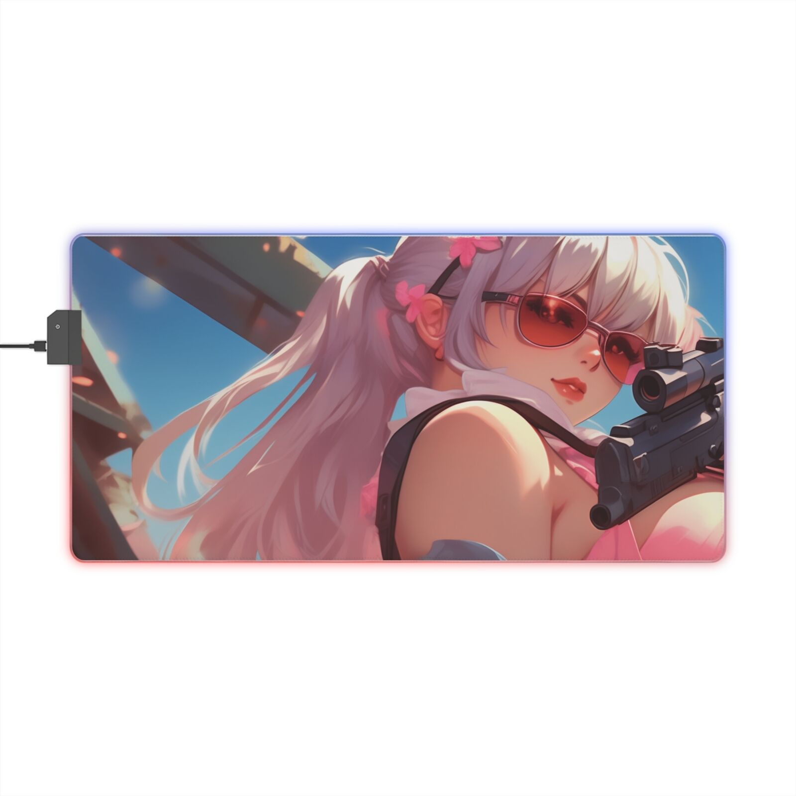 hot sexy anime girl LED Gaming Mouse Pad 
