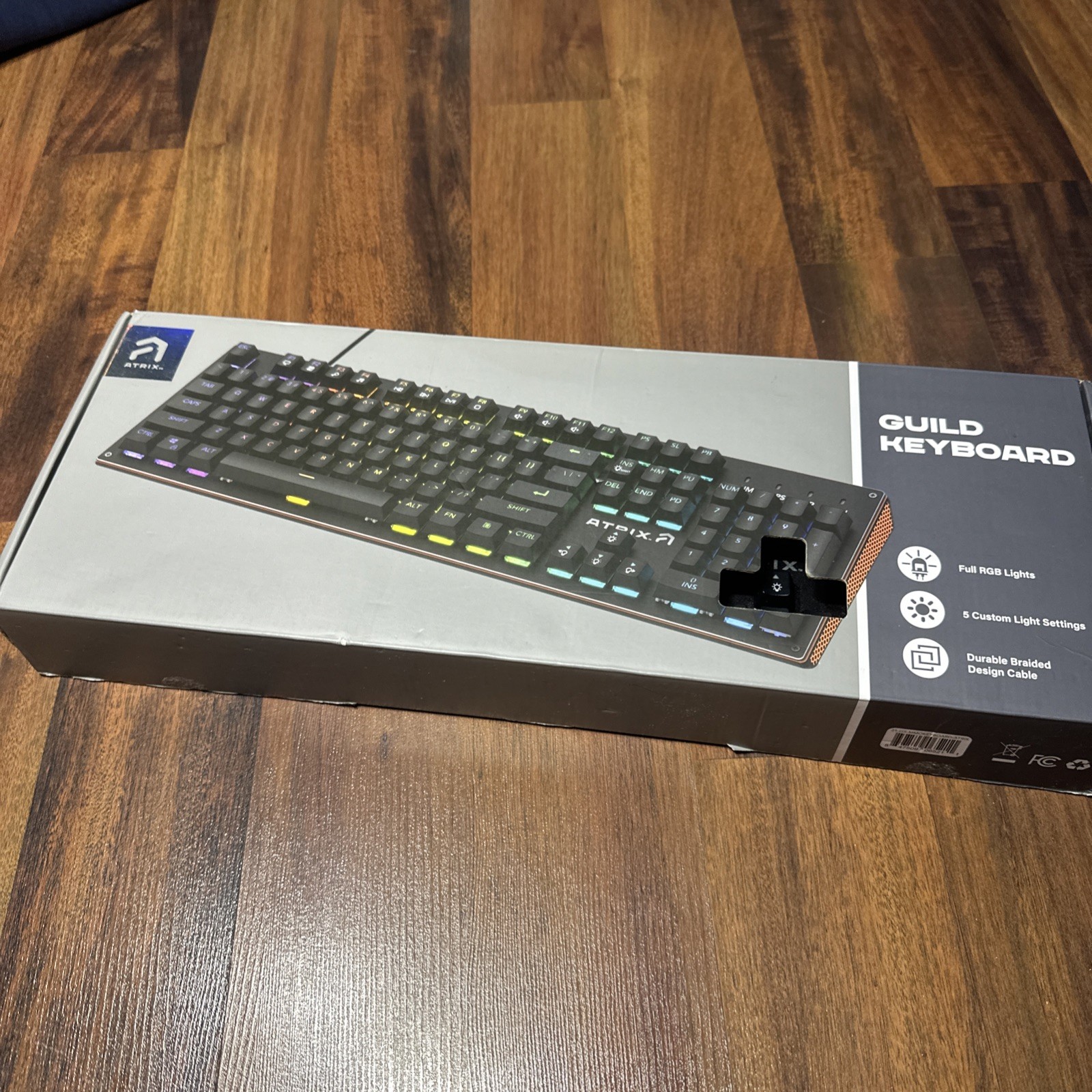 Atrix Mmo Guild Keyboard With Volume Scroll Wheel, Macro & Media keys New 