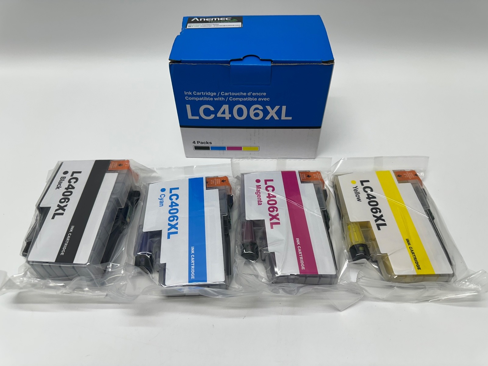 4pk LC406XL for Brother High Yield Ink Cartrige MFC-J4335DW MFC-J4345DW J5855DW