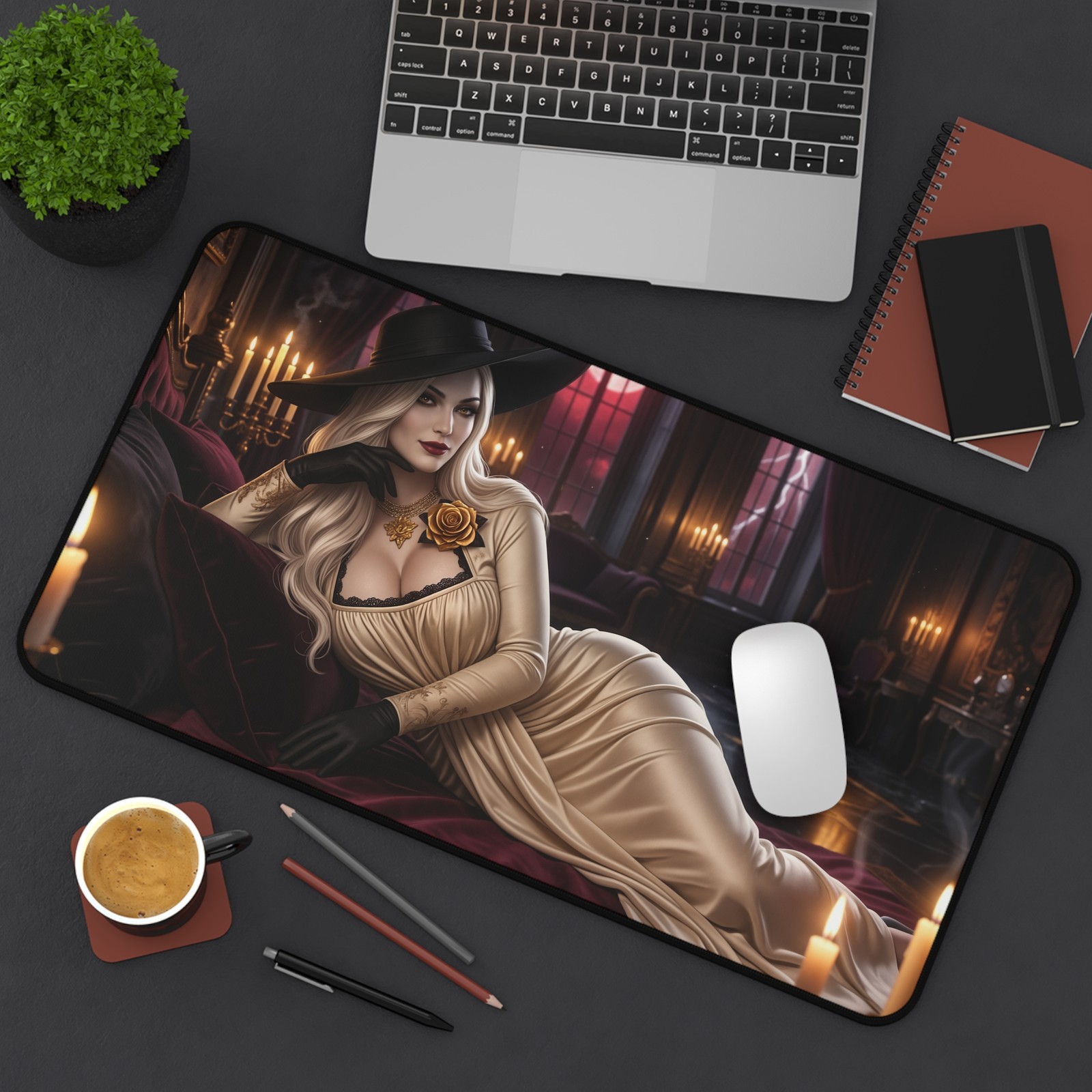Resident Evil Lady Dimitrescu Mouse Pad, XXL Gaming Desk Mat, PC Pad