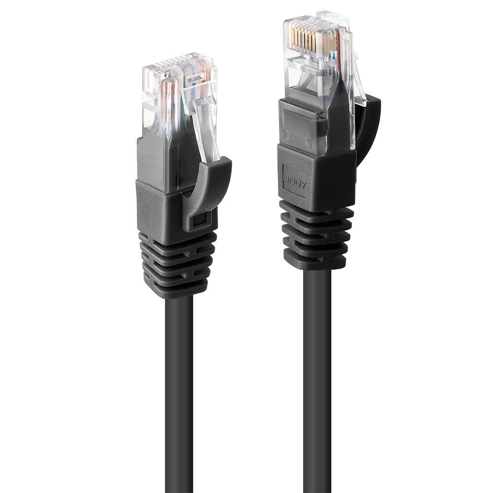 LINDY 48080 5m Cat.6 U/UTP Network Cable, Black 5m Black