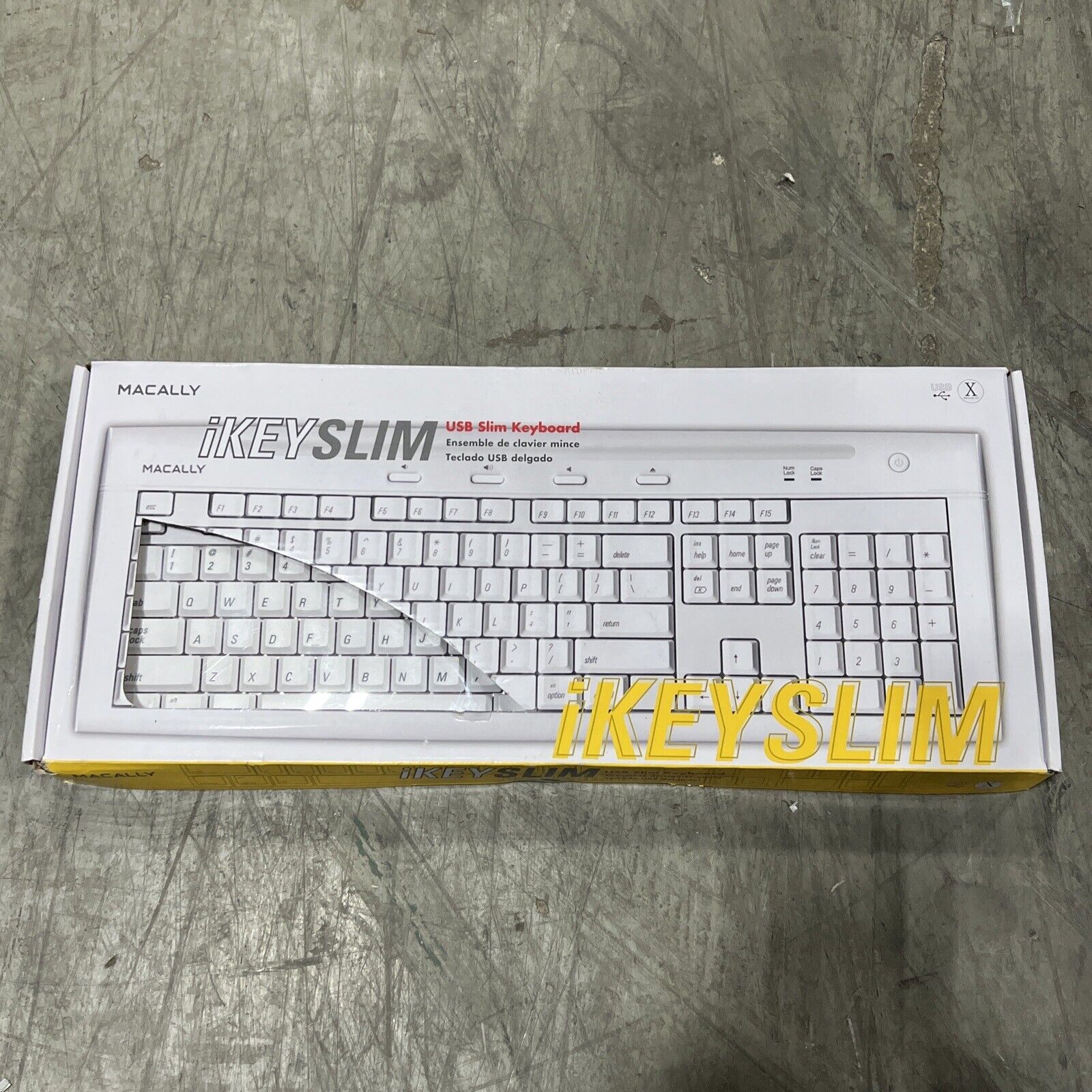 MACALLY iKEY USB Slim Wired Keyboard