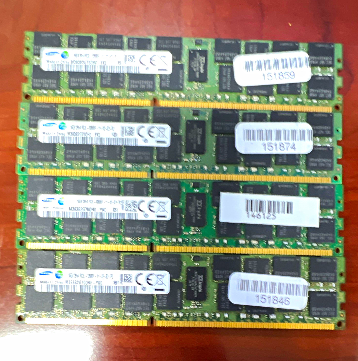 Samsung 64GB (4x16GB) DDR3L PC3L-12800R ECC Reg RDIMM 240-Pin M393B2G70QH0