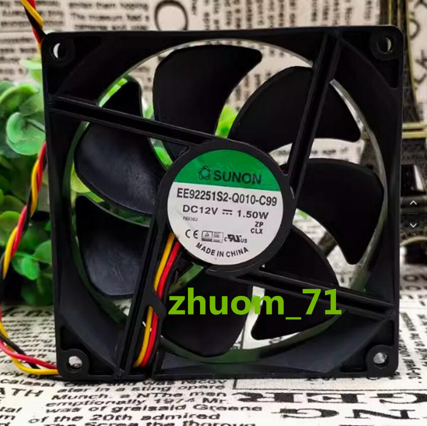 1PC SUNON EE92251S2-Q010-C99 9025 12V 1.50W 9CM silent cooling fan