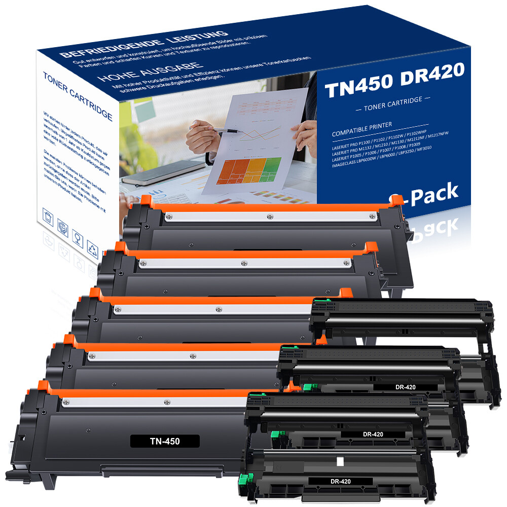 8PK（3 DR420 Drum + 5 TN450 Toner ) For Brother HL-2240 DCP-7065DR MFC-7460 7360