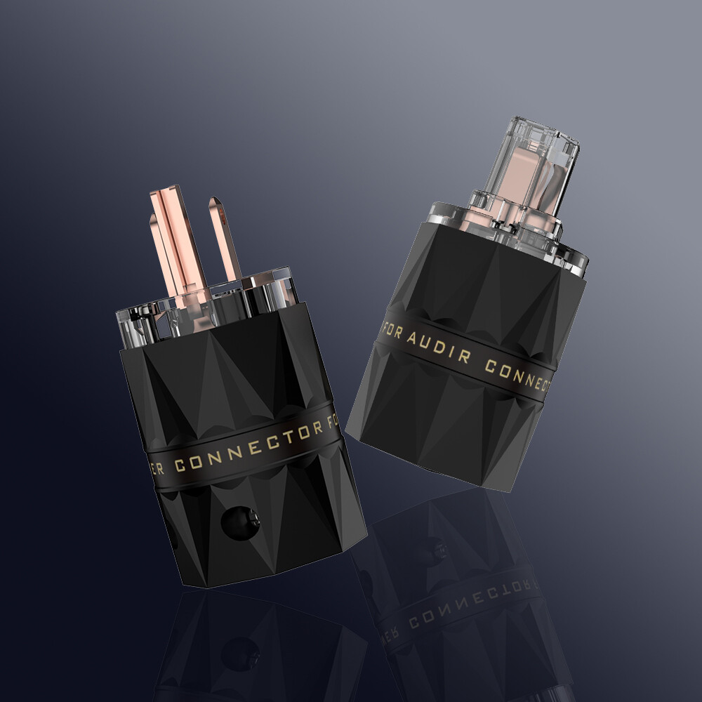 Pair VIBORG VM503 HiEnd Pure Red Copper US Power Plug HiFi Power Cable Connector