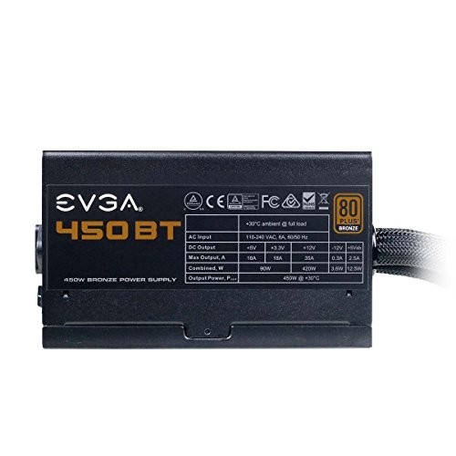 EVGA 450 BT 80+ Bronze 450W Power Supply (100-BT-0450)