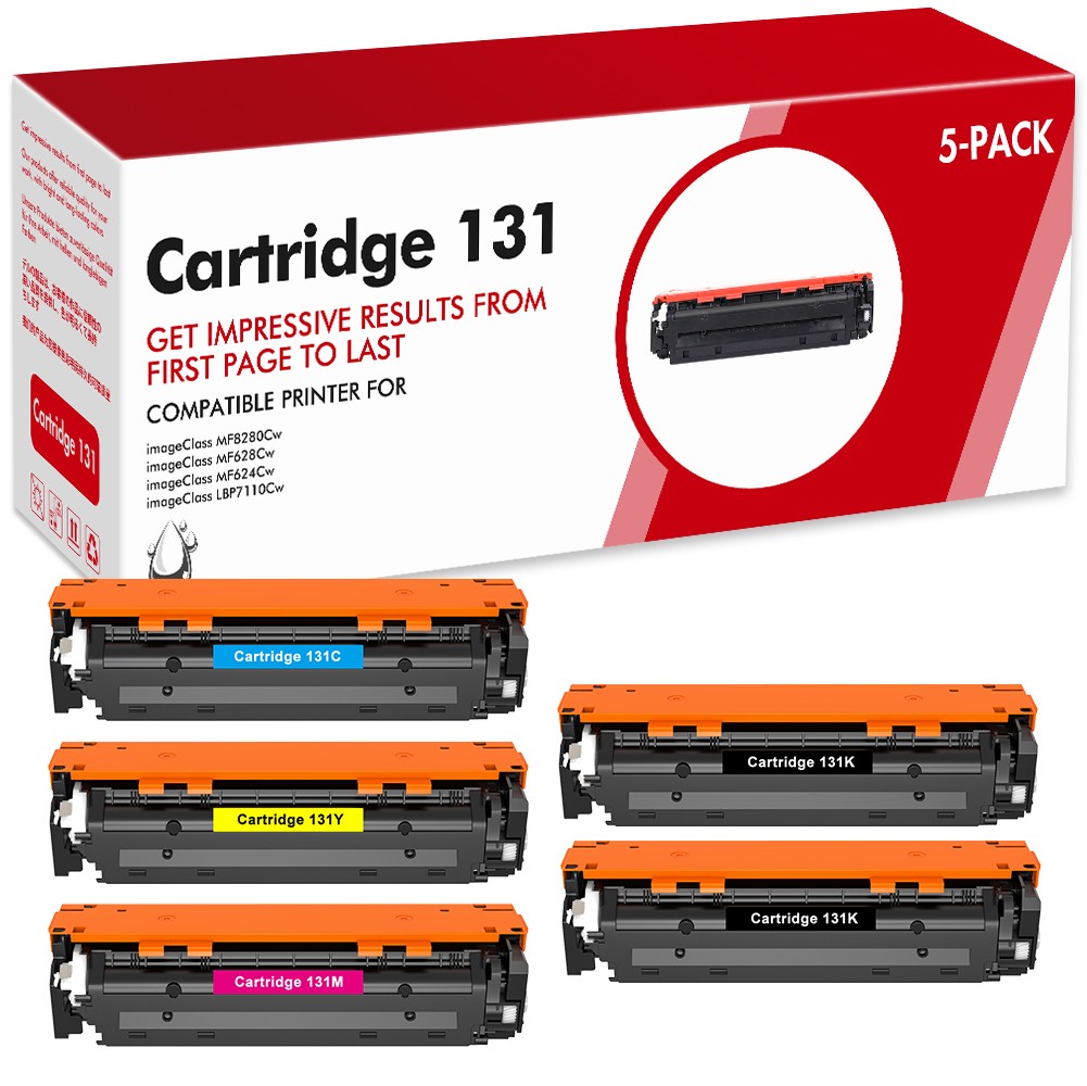 5PK CRG131 BYCM Laser Toner For Canon 131 ImageCLASS MF8280Cw MF624Cw MF628Cw