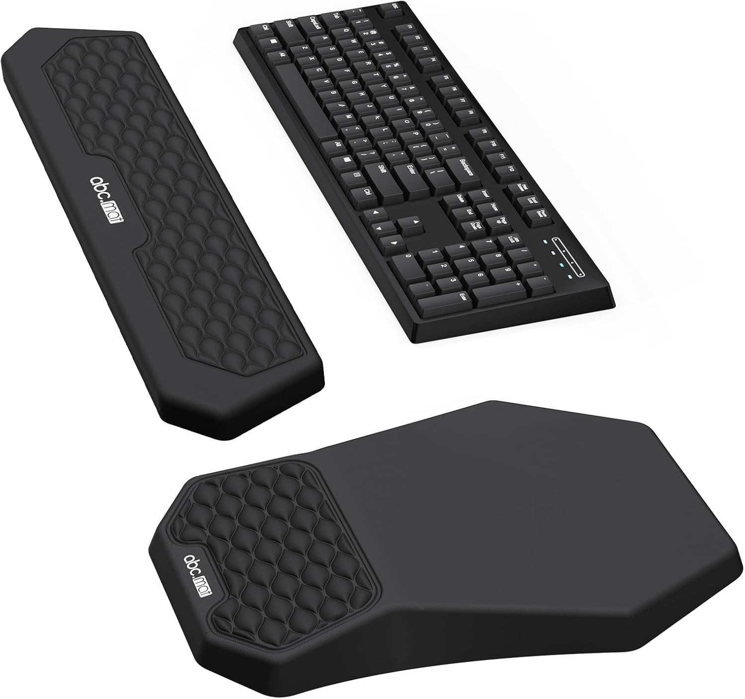juego de alfombrilla de raton ergonomica y reposamunecas para teclado y muneca