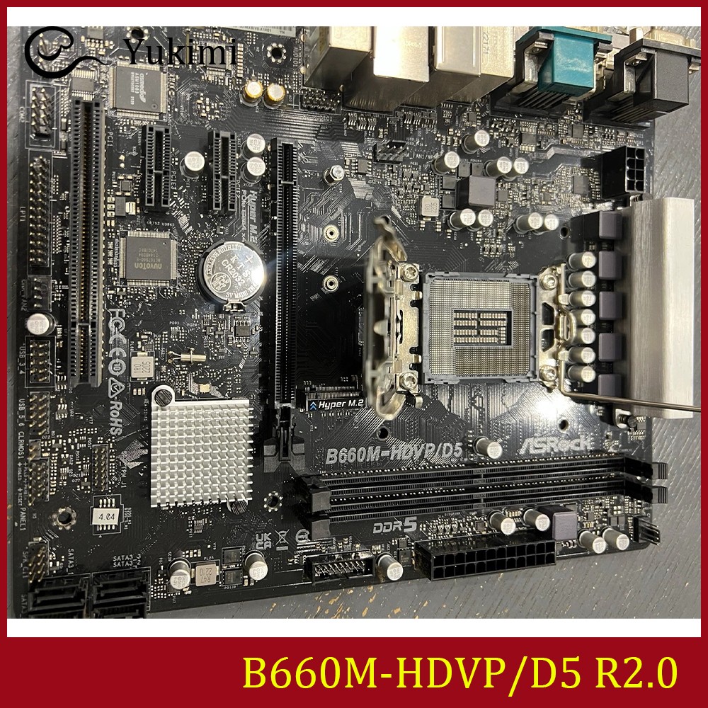 FOR ASROCK B660M-HDVP/D5 R2.0 DDR5*2 96GB LGA1700 Micro ATX Ｍotherboard Test OK