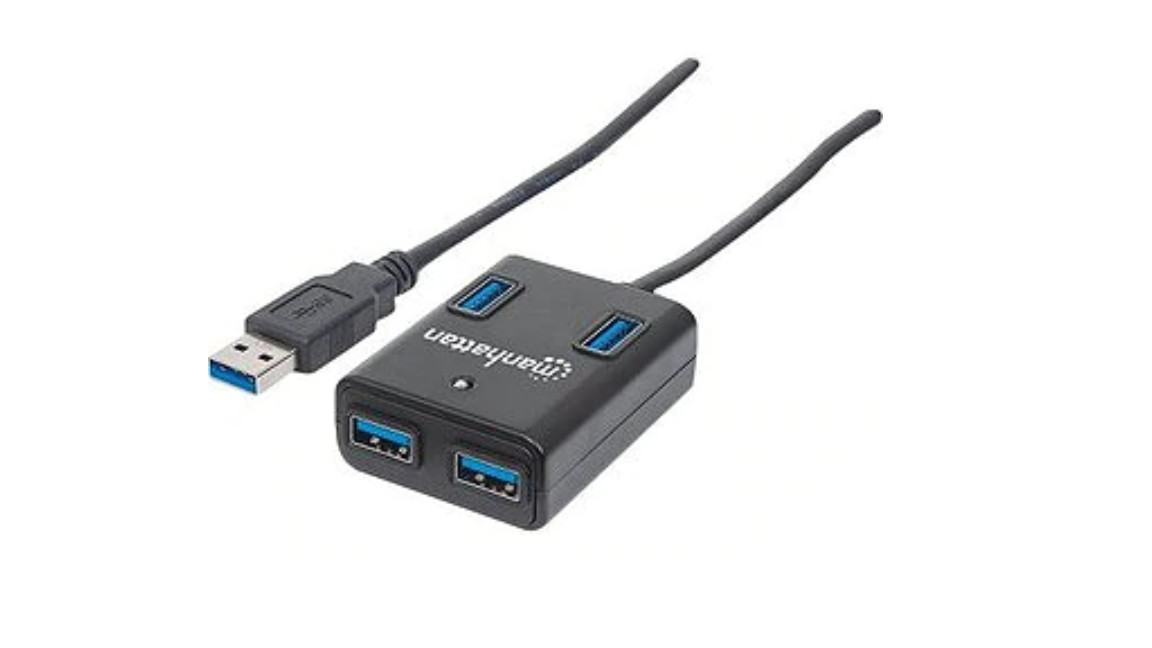 Manhattan SuperSpeed USB 3.0 Hub - USB - External - 4 USB Port(s) - 4 USB 3.0 Po