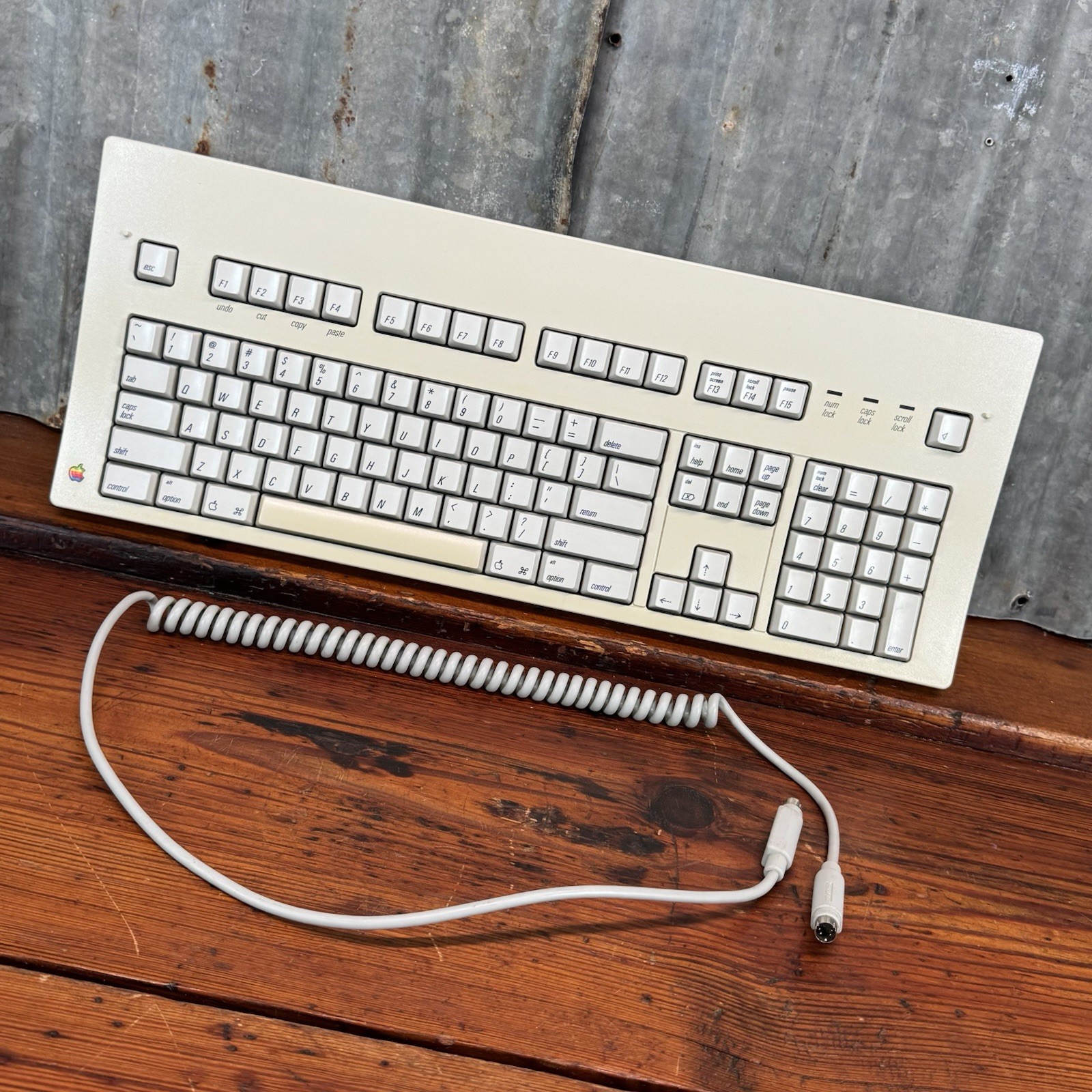 Vintage APPLE EXTENDED KEYBOARD w/ Orange Alps Switches & Cable M0115 UNTESED