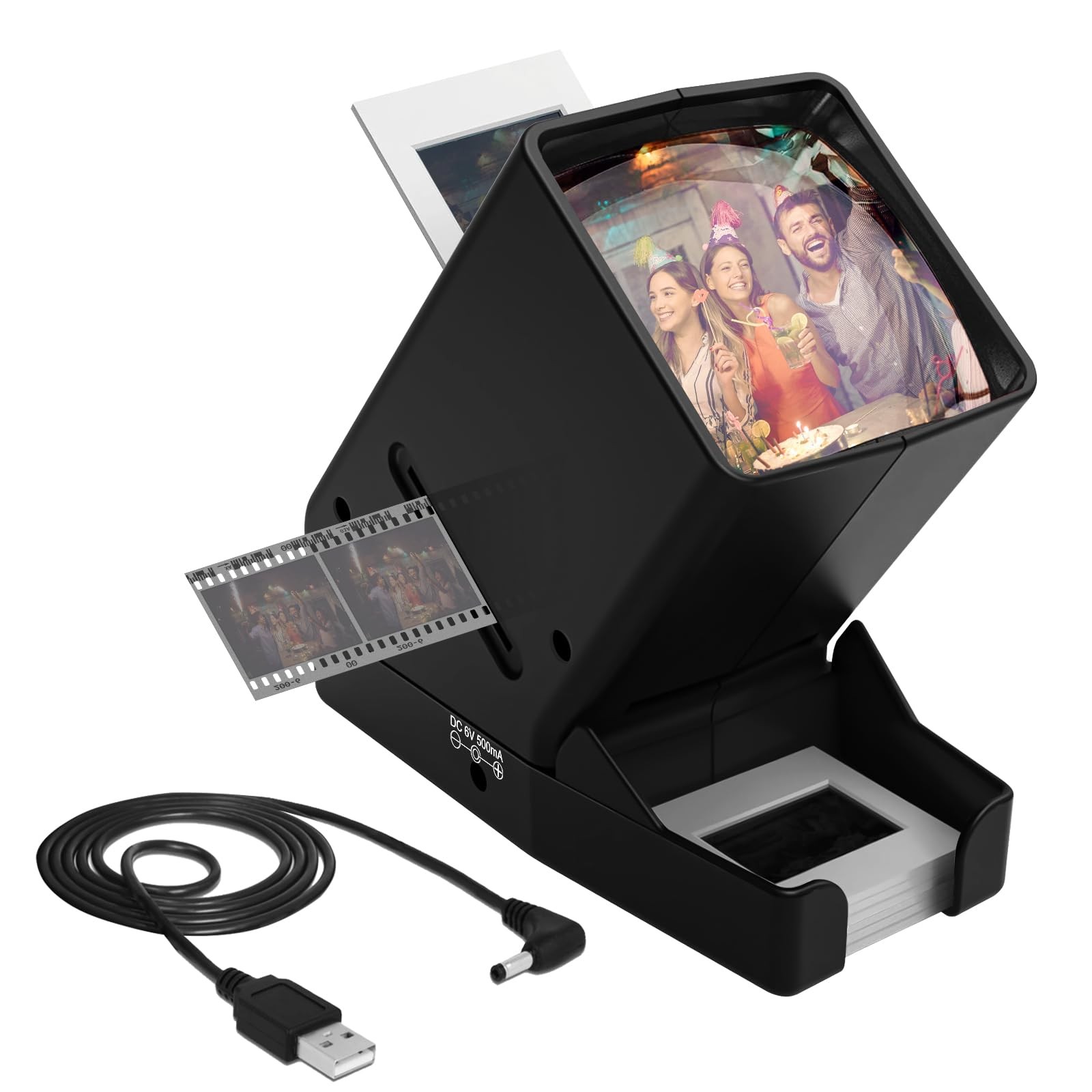 SV-3 35mm Slide & Film Viewer-Slide Viewer with 3X Magnification and LED-Ligh...