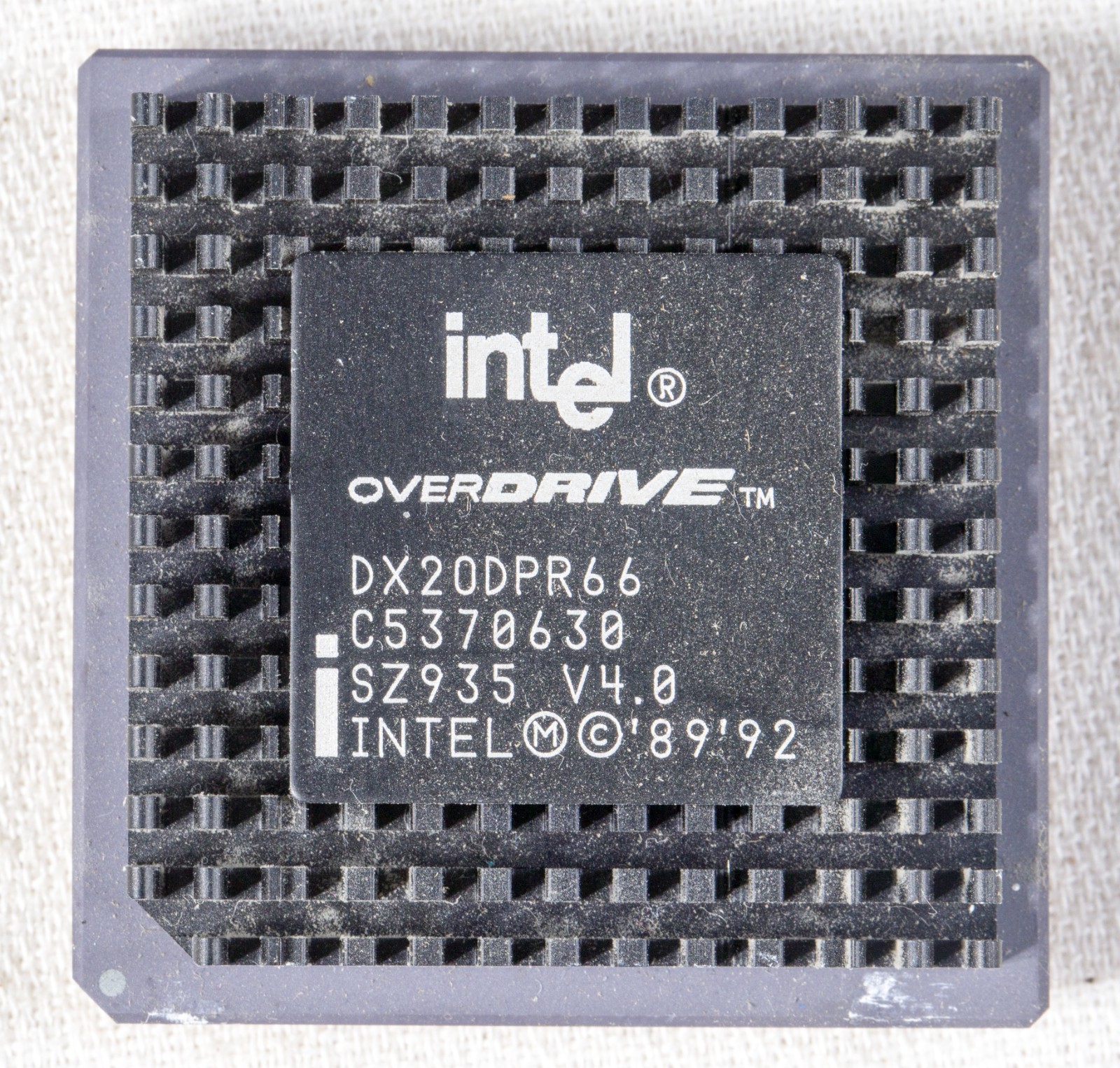 Vintage Intel DX20DPR66 CPU Overdrive 486DX2-66MHz Processor Socket 3 tested