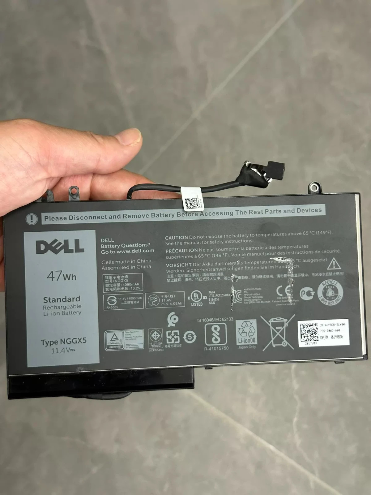 OEM Genuine NGGX5 Battery For DELL Latitude E5570 E5250 E5270 E5470 JY8D6 954DF