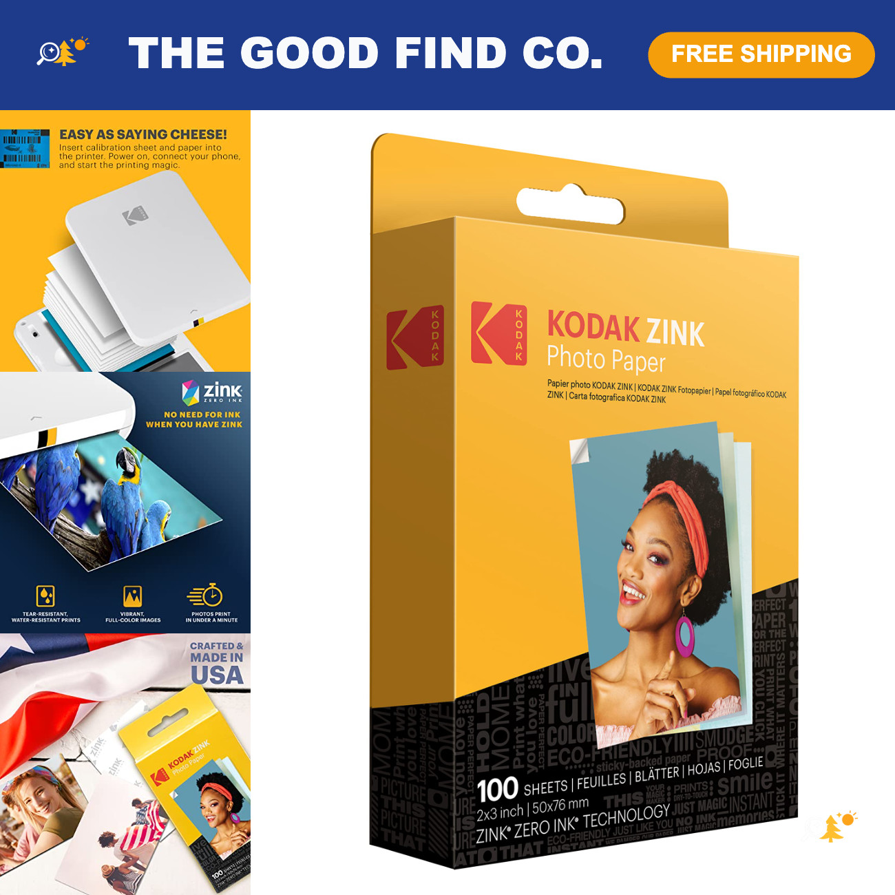 2x3 Premium Sticky-Backed ZINK Photo Paper - 100 Sheets for Instant Printers