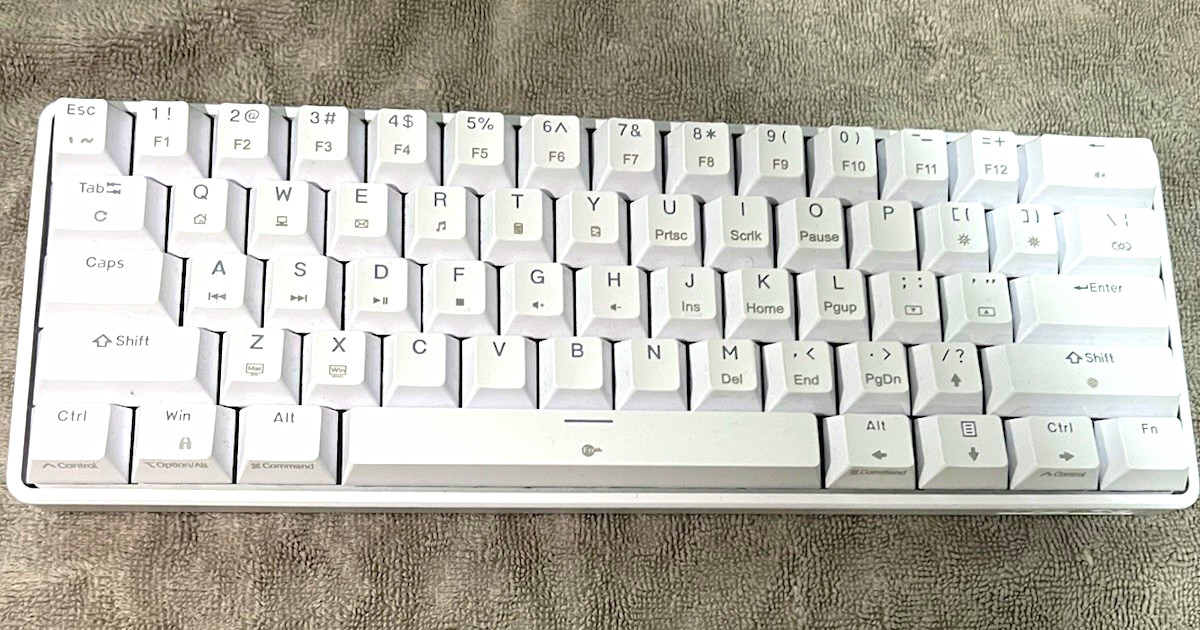 TMKB T61SE Mechanical Wired USB-C 60% Keyboard Illuminated White QWERTY
