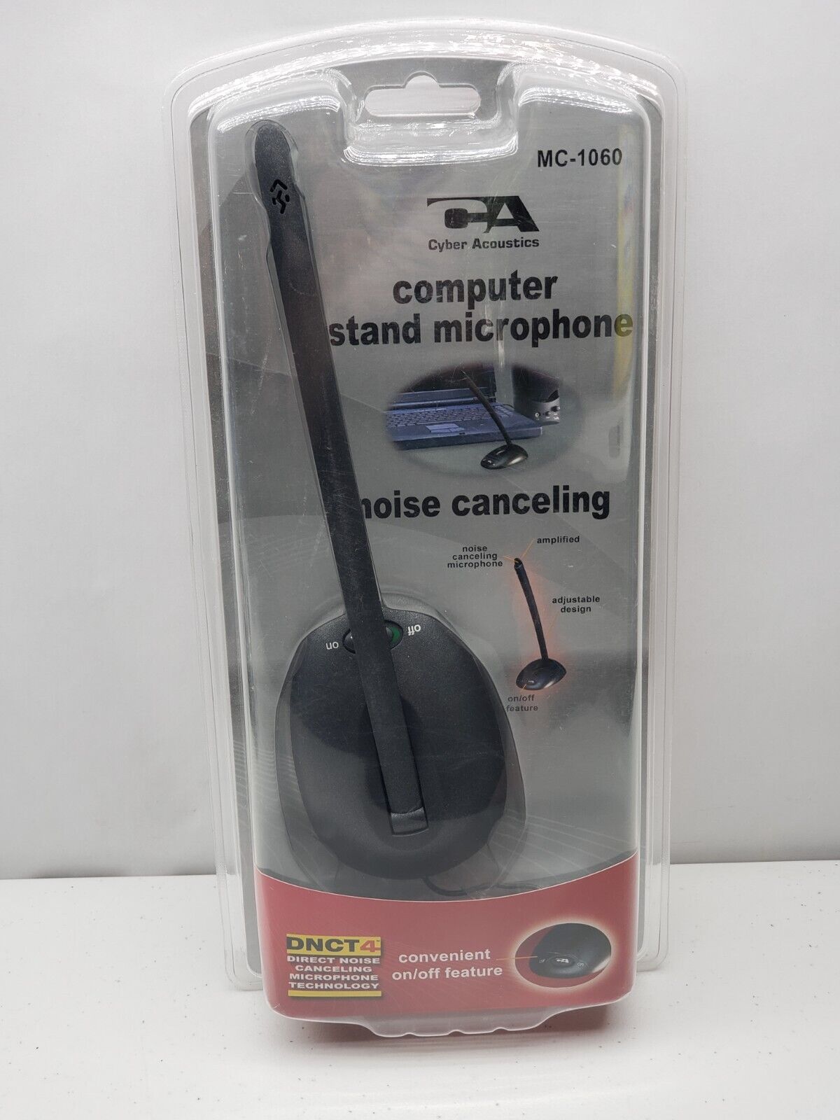 Brand new Cyber Acoustics MC-1060 Noise Canceling Stand Microphone SEALED