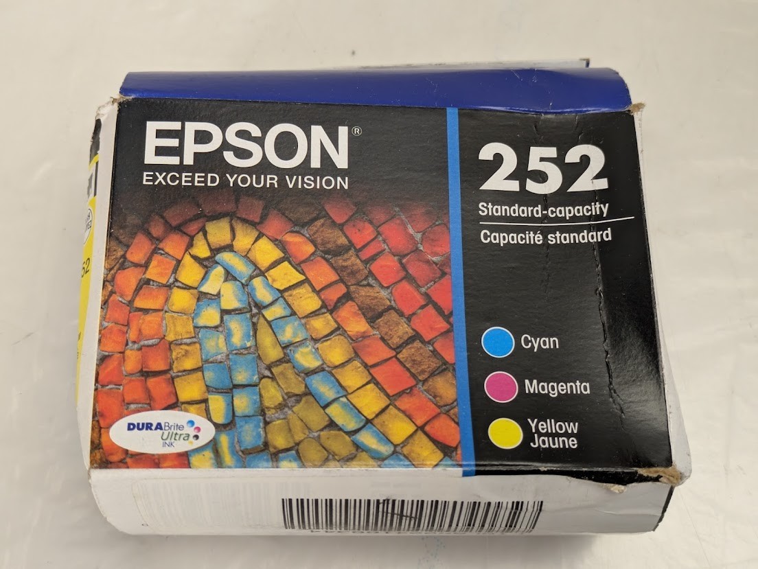 Epson 252 DURABrite Ultra Ink Standard Cartridge T252520 Cyan Magenta Yellow